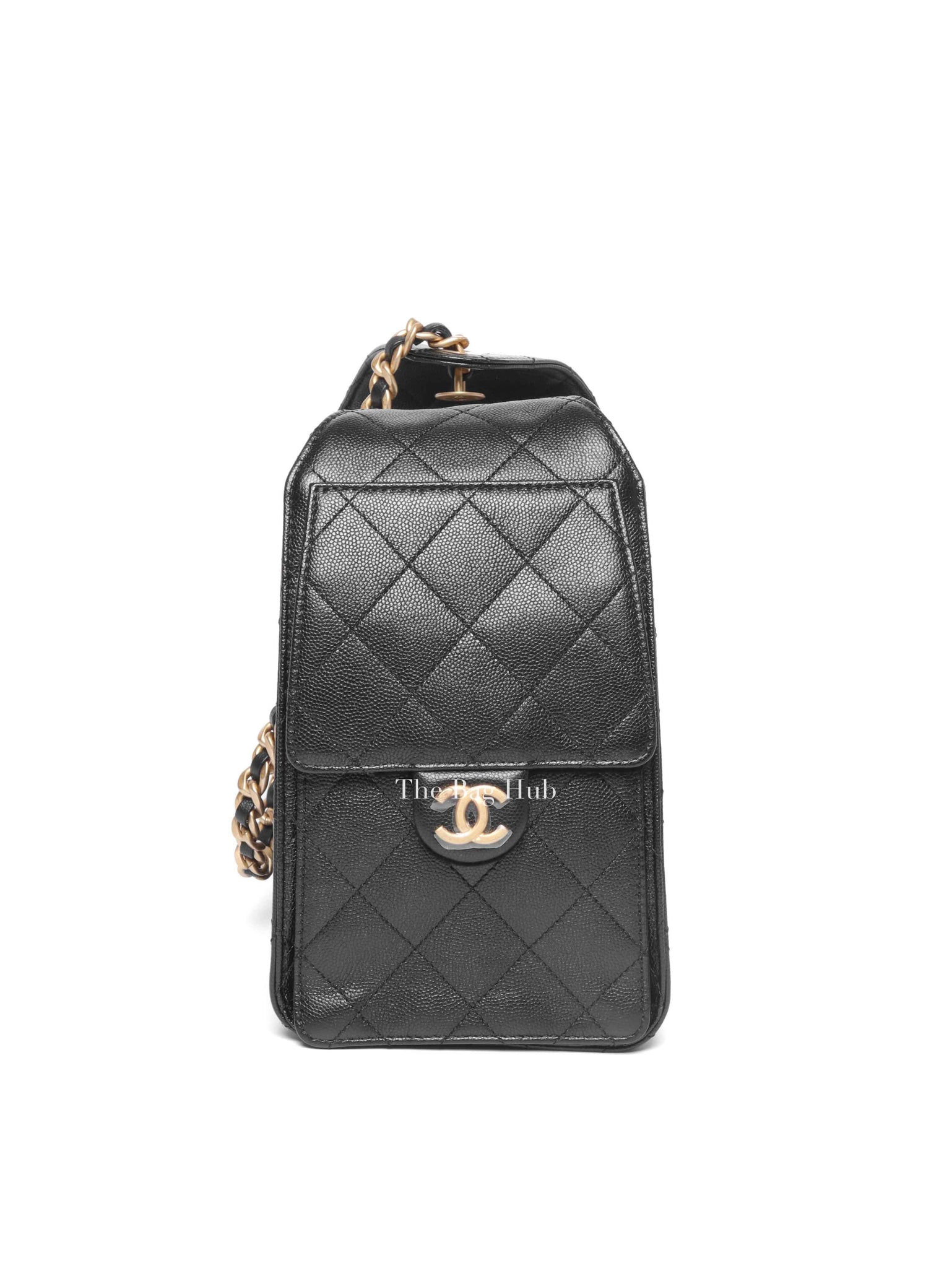 Chanel Black Quilted Caviar C25 Small Bag GHW