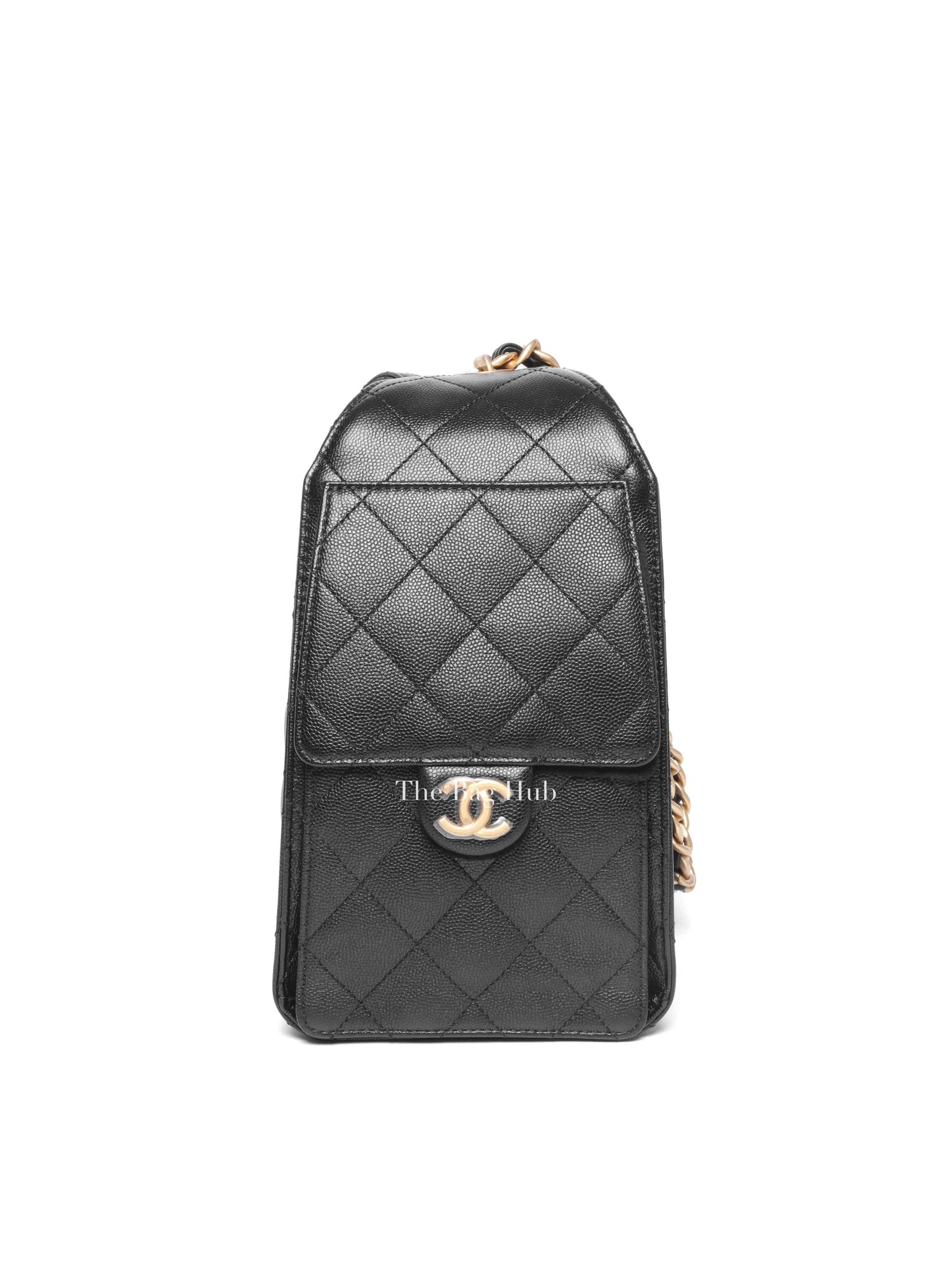 Chanel Black Quilted Caviar C25 Small Bag GHW