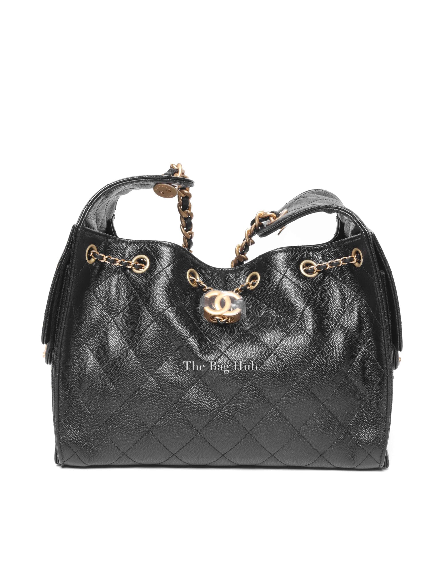 Chanel Black Quilted Caviar C25 Small Bag GHW