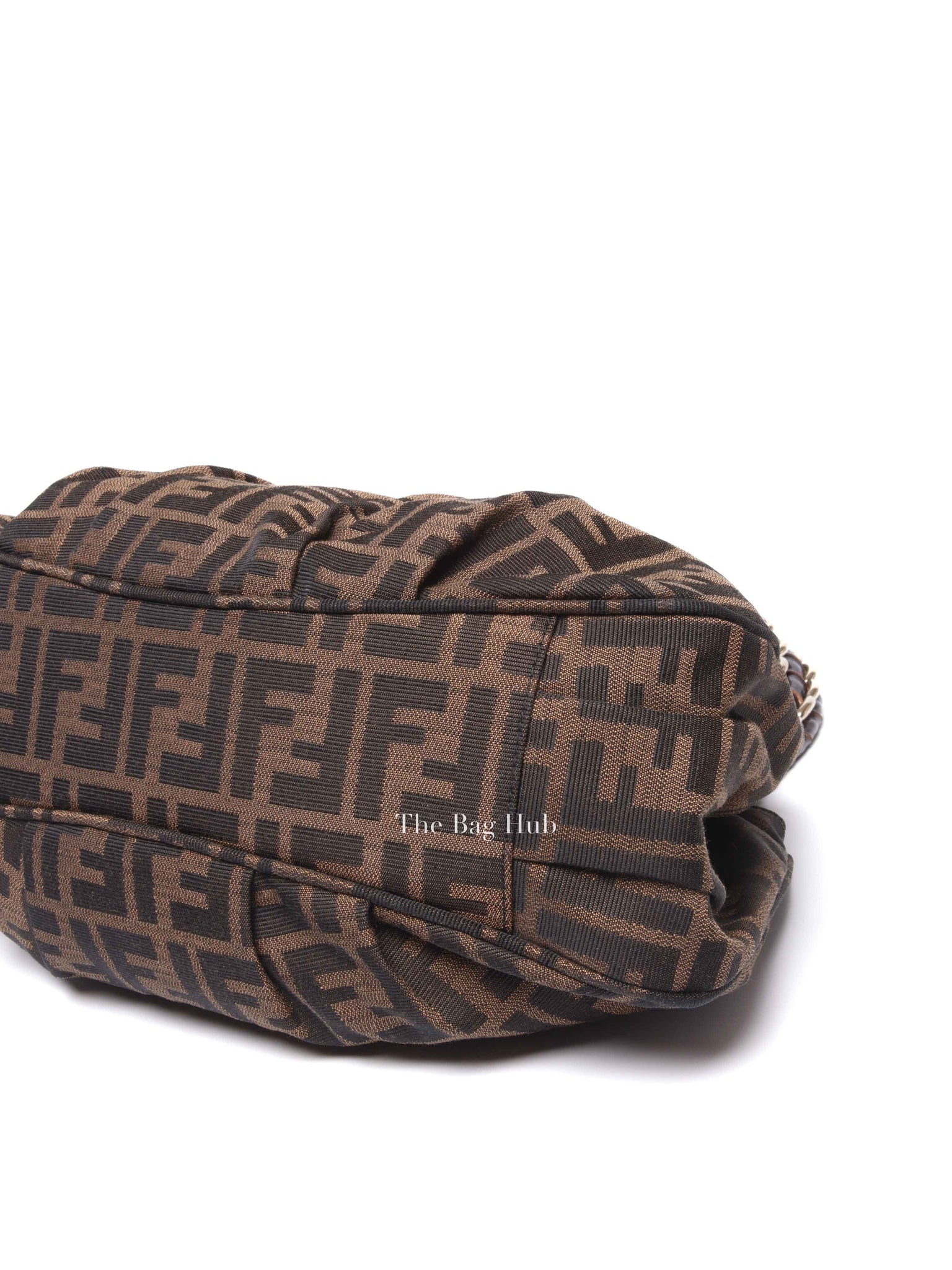 Fendi Brown Monogram Canvas FF Zucca Mia Chain Shoulder Bag