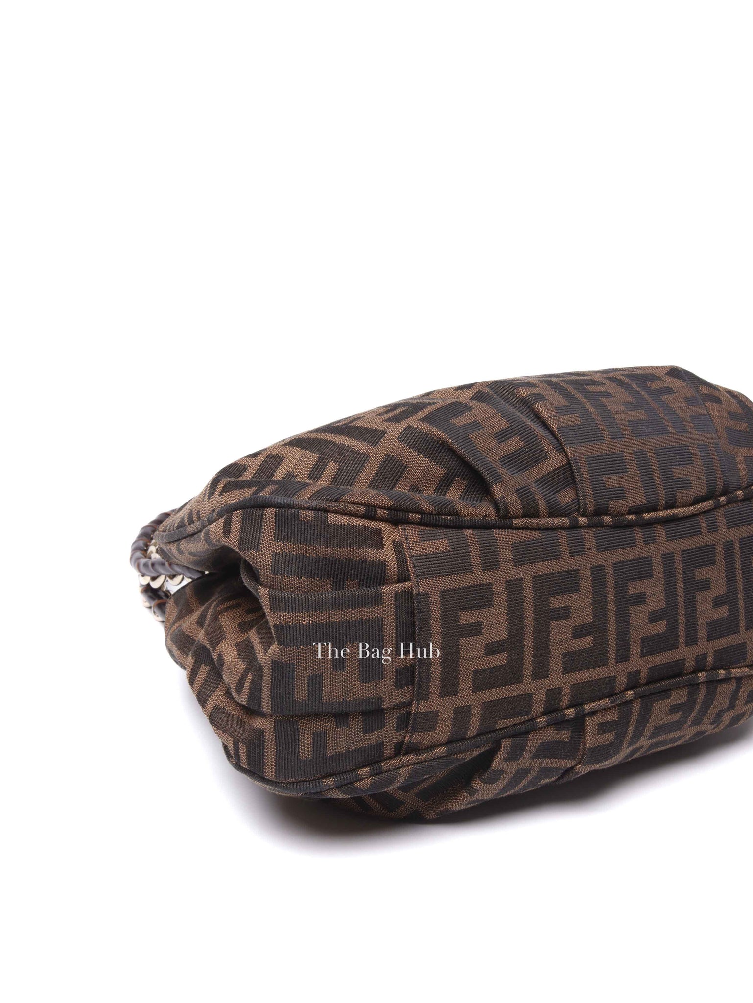 Fendi Brown Monogram Canvas FF Zucca Mia Chain Shoulder Bag