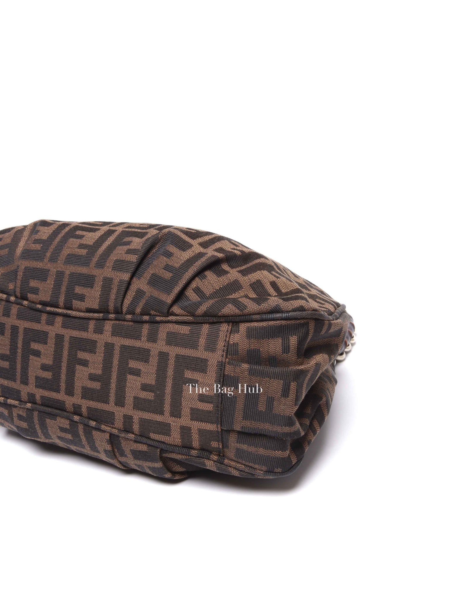 Fendi Brown Monogram Canvas FF Zucca Mia Chain Shoulder Bag