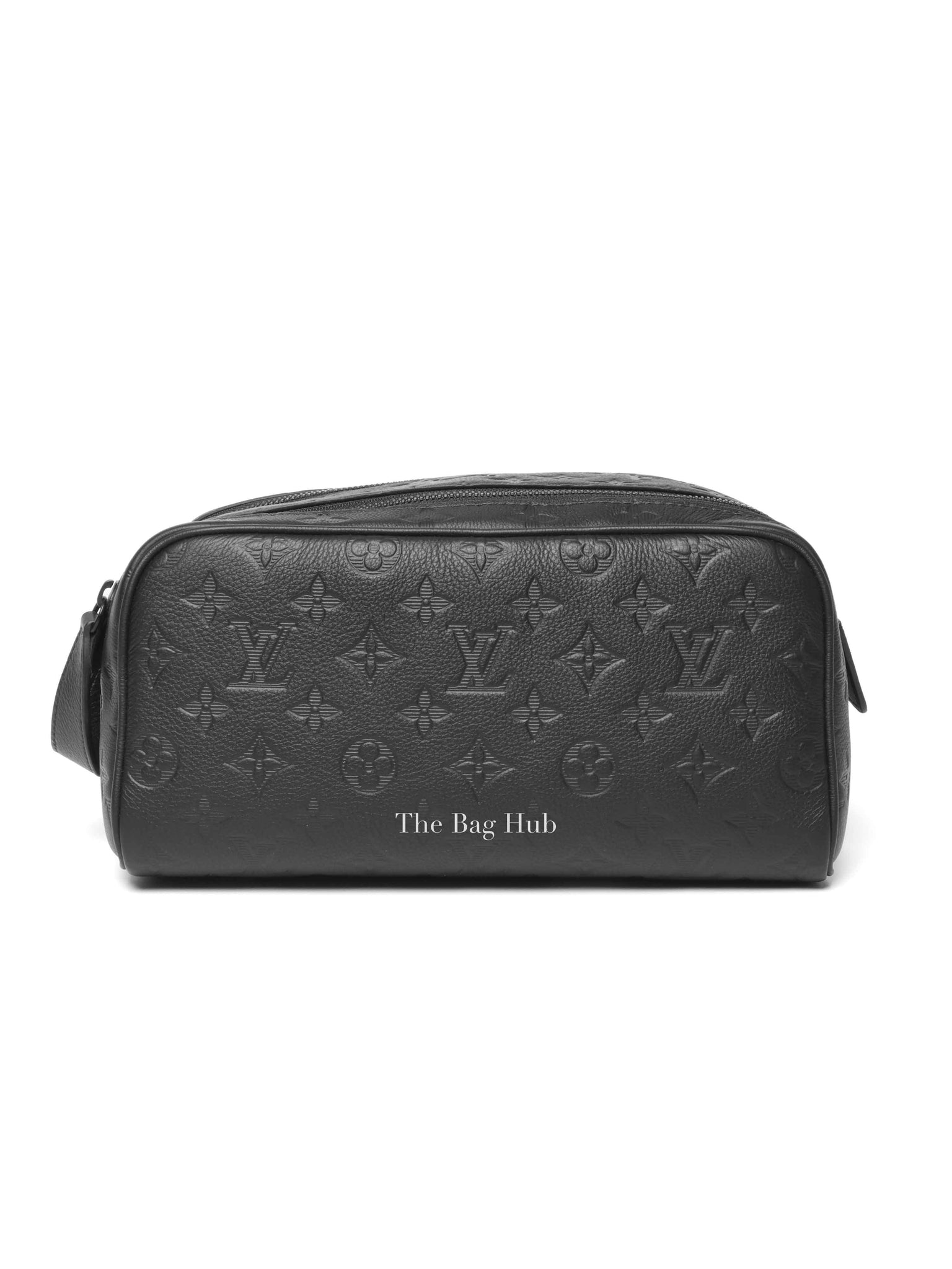 Louis Vuitton Ultra Black Monogram Shadow Leather Dopp Kitt Toiletry Bag