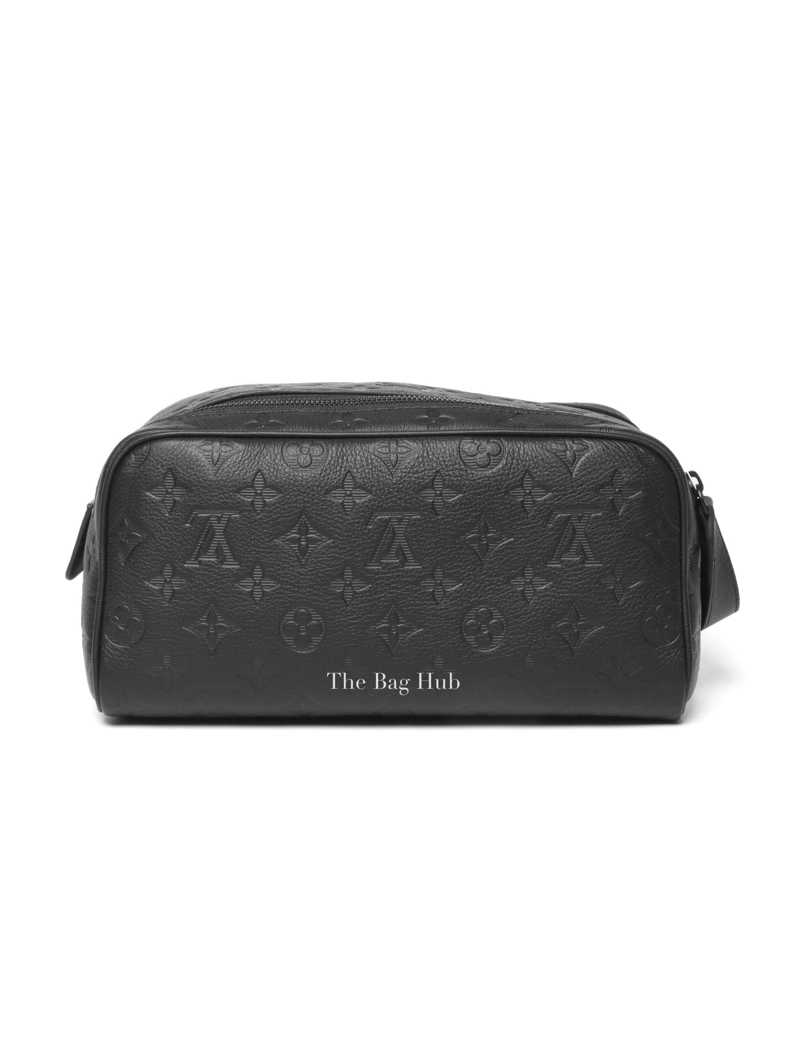 Louis Vuitton Ultra Black Monogram Shadow Leather Dopp Kitt Toiletry Bag