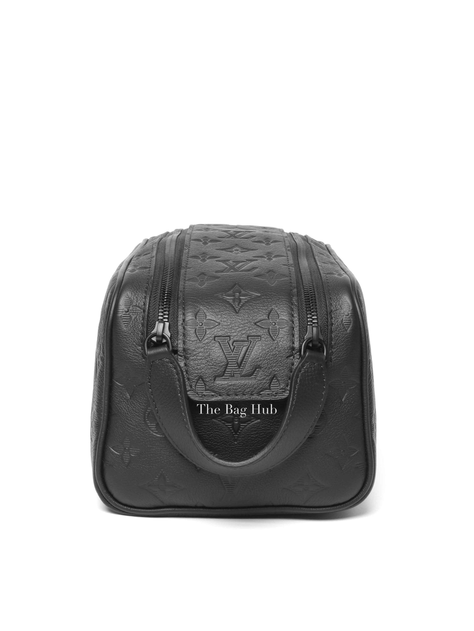 Louis Vuitton Ultra Black Monogram Shadow Leather Dopp Kitt Toiletry Bag