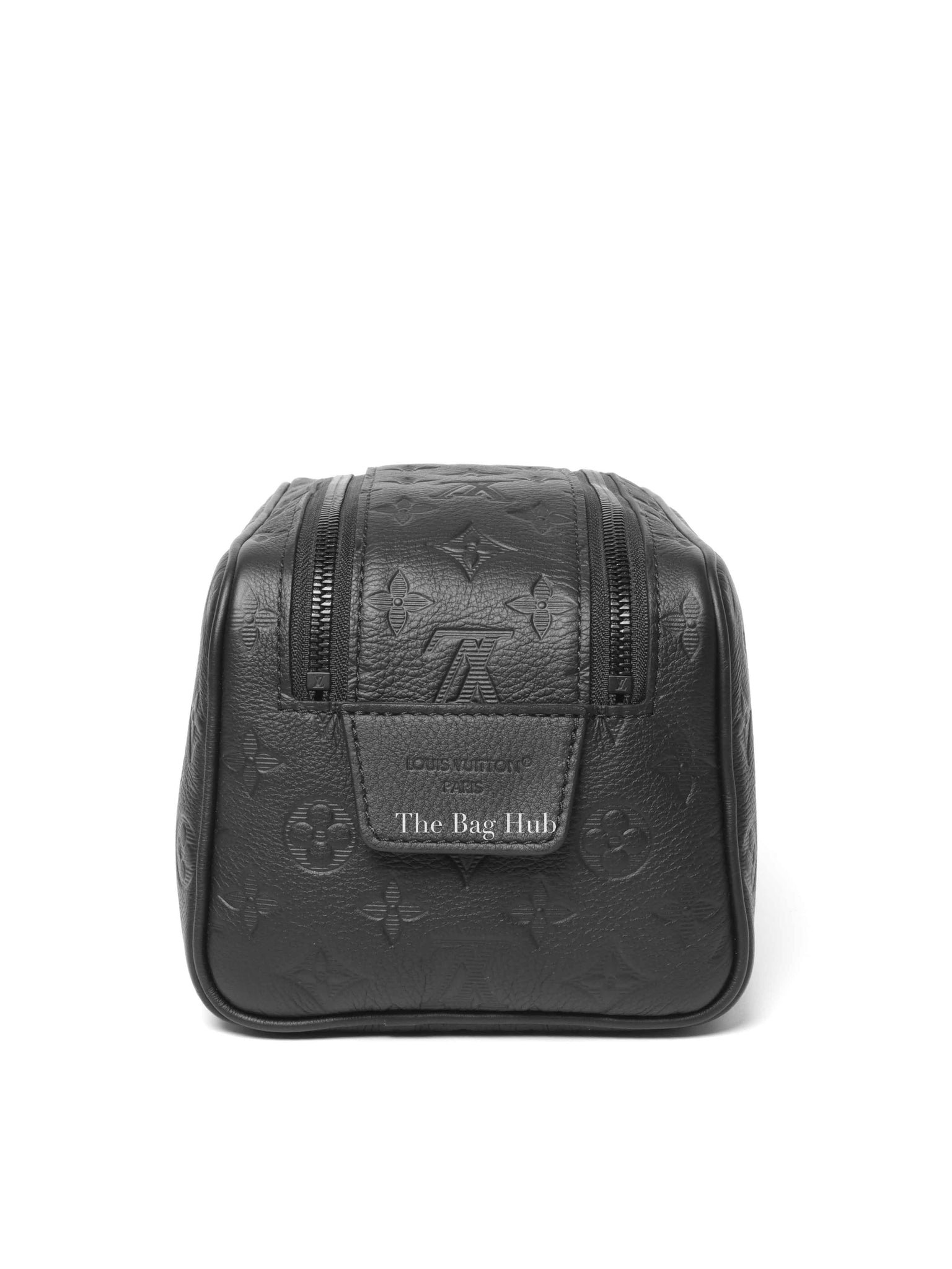 Louis Vuitton Ultra Black Monogram Shadow Leather Dopp Kitt Toiletry Bag