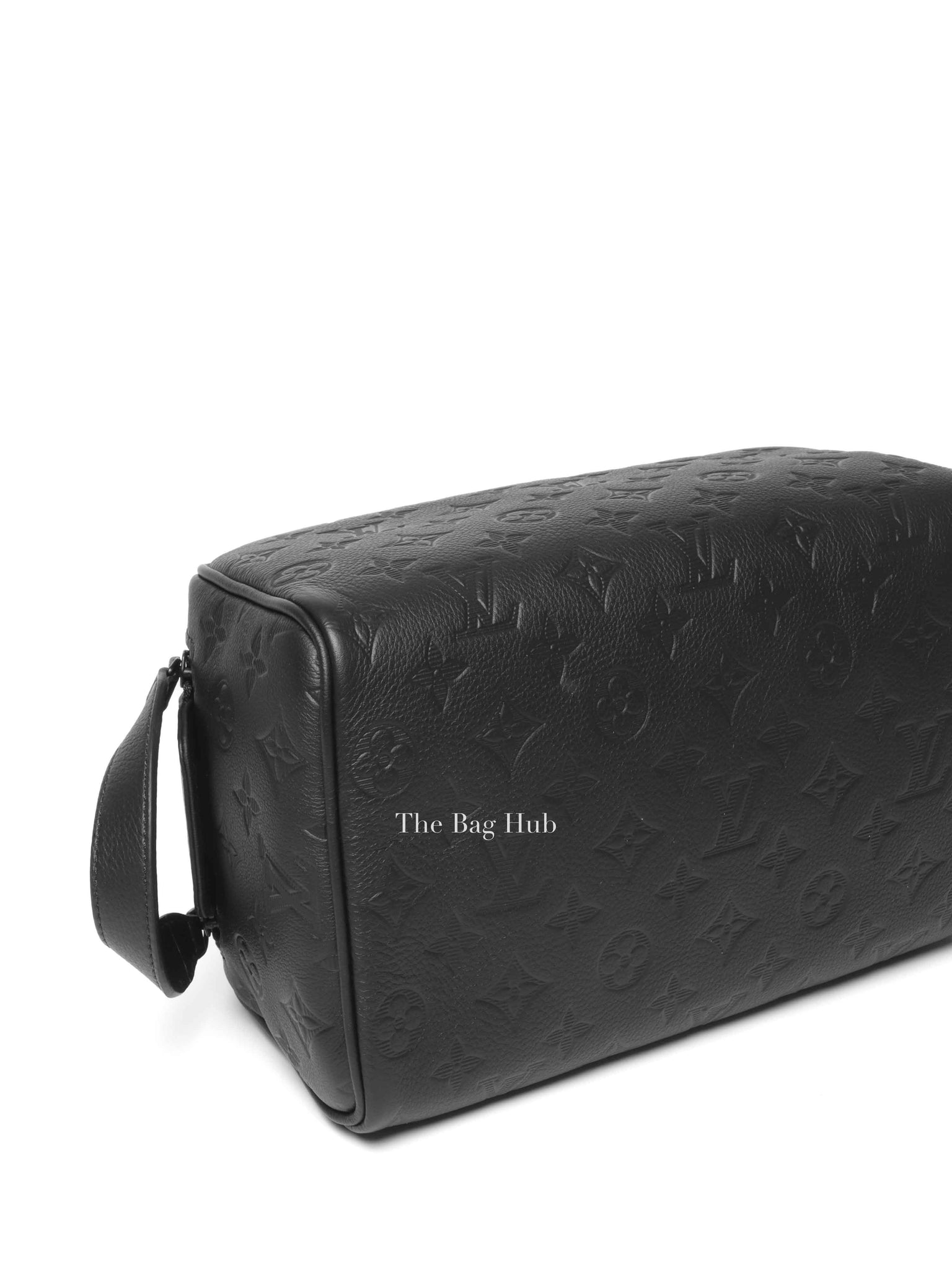 Louis Vuitton Ultra Black Monogram Shadow Leather Dopp Kitt Toiletry Bag