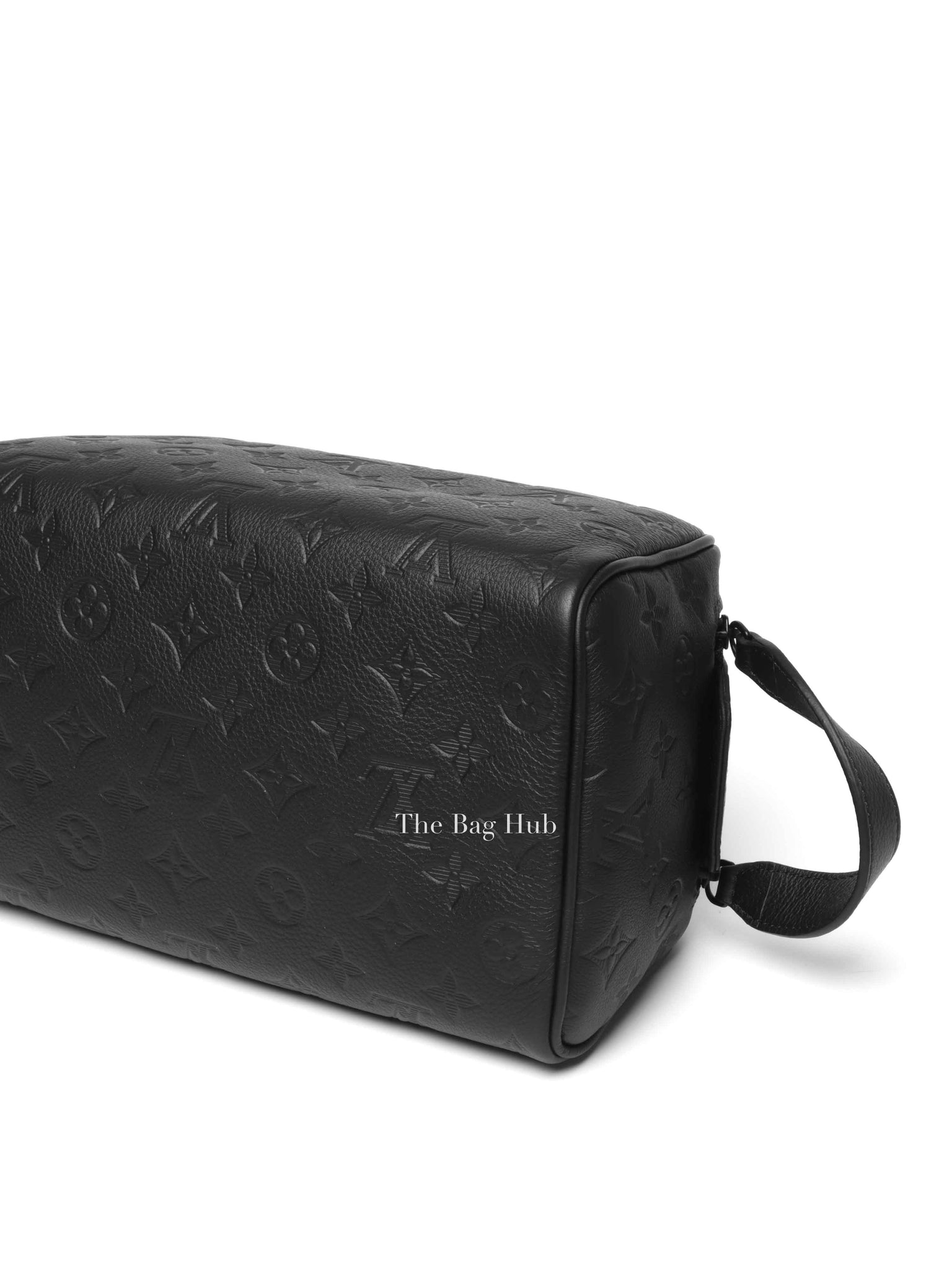 Louis Vuitton Ultra Black Monogram Shadow Leather Dopp Kitt Toiletry Bag