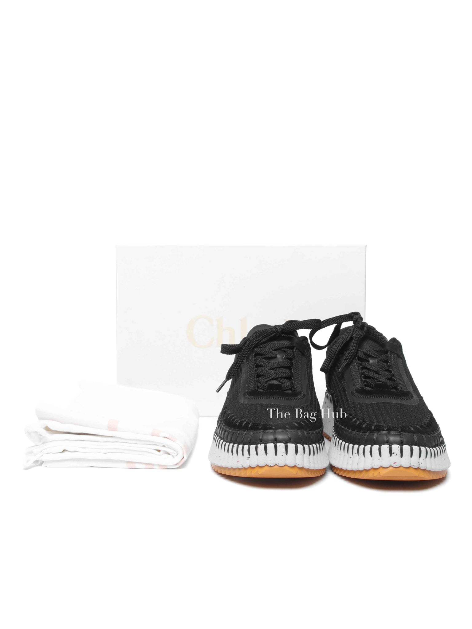 Chloe Black Mesh Nama Sneakers Size 40