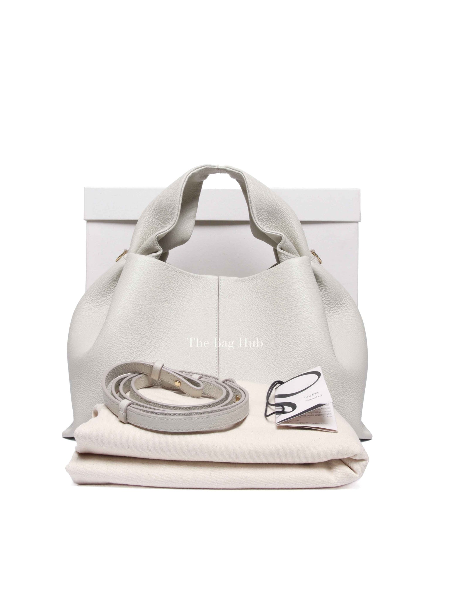 Polene Chalk Textured Calfskin Numero Neuf Bag