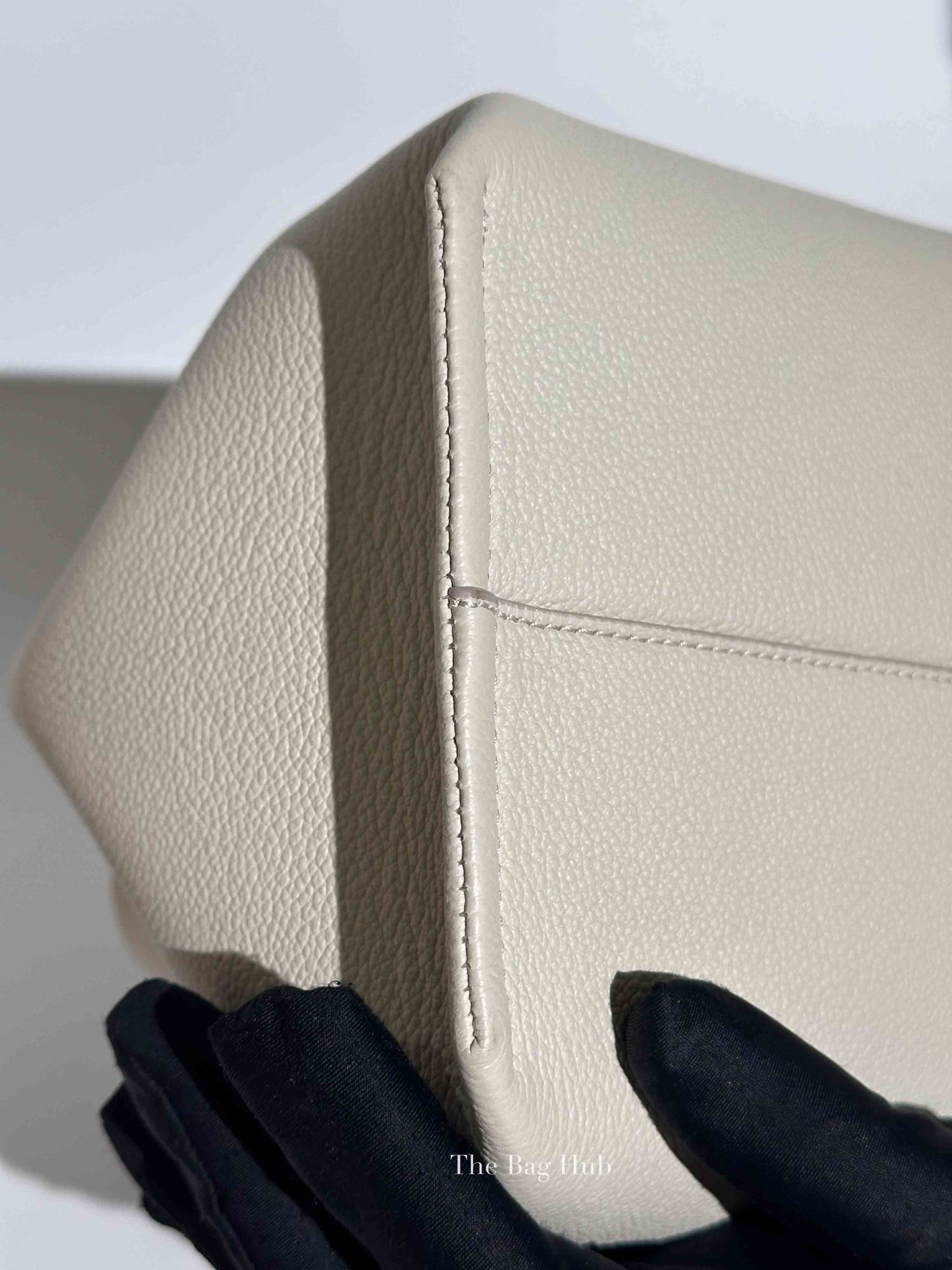 Polene Chalk Textured Calfskin Numero Neuf Bag