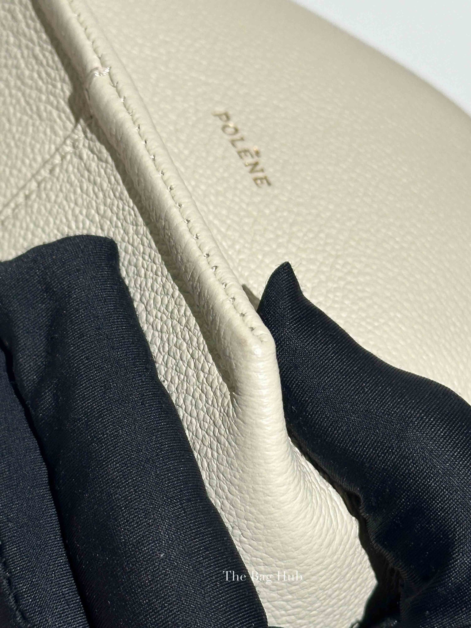 Polene Chalk Textured Calfskin Numero Neuf Bag