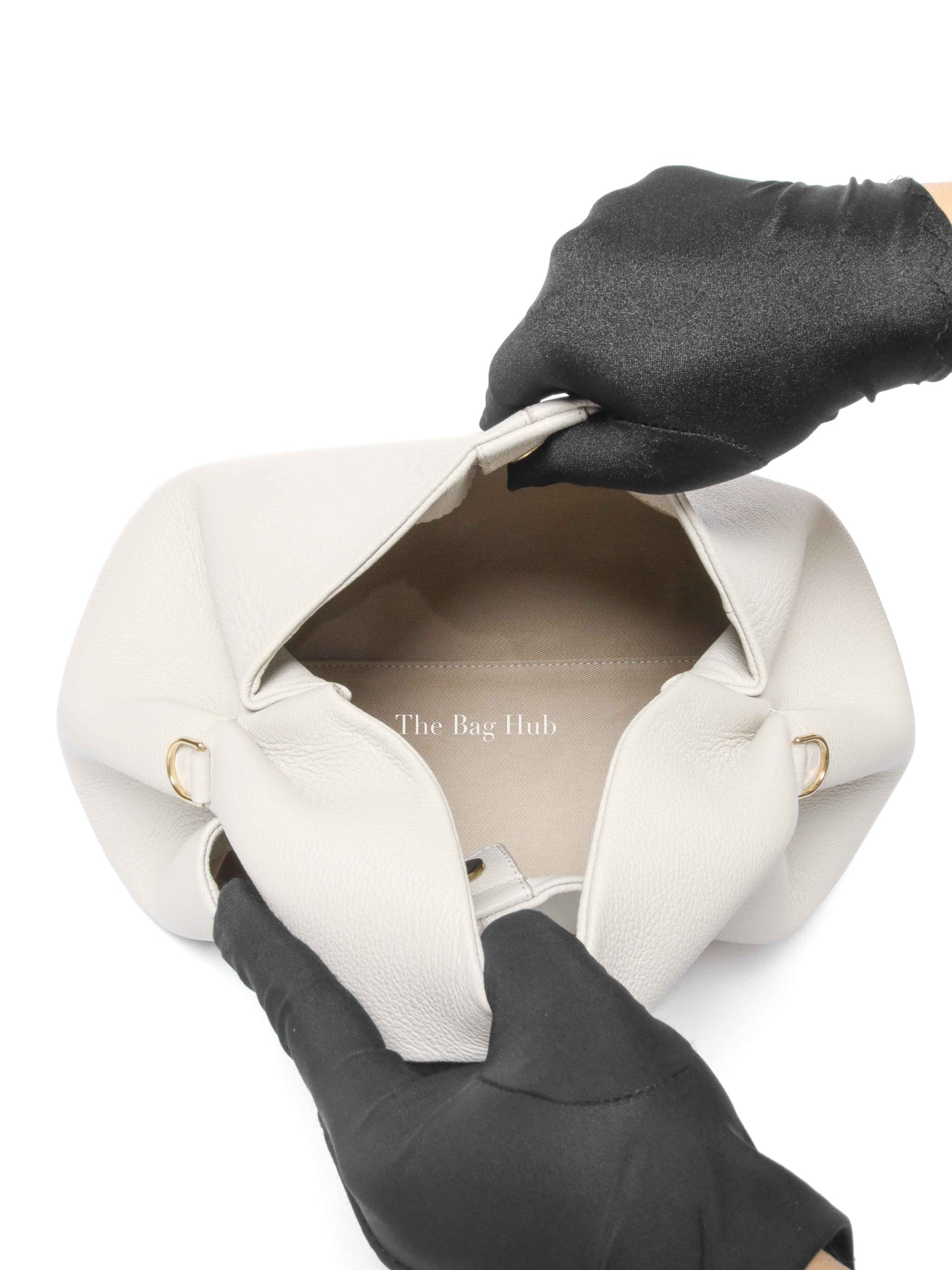 Polene Chalk Textured Calfskin Numero Neuf Bag