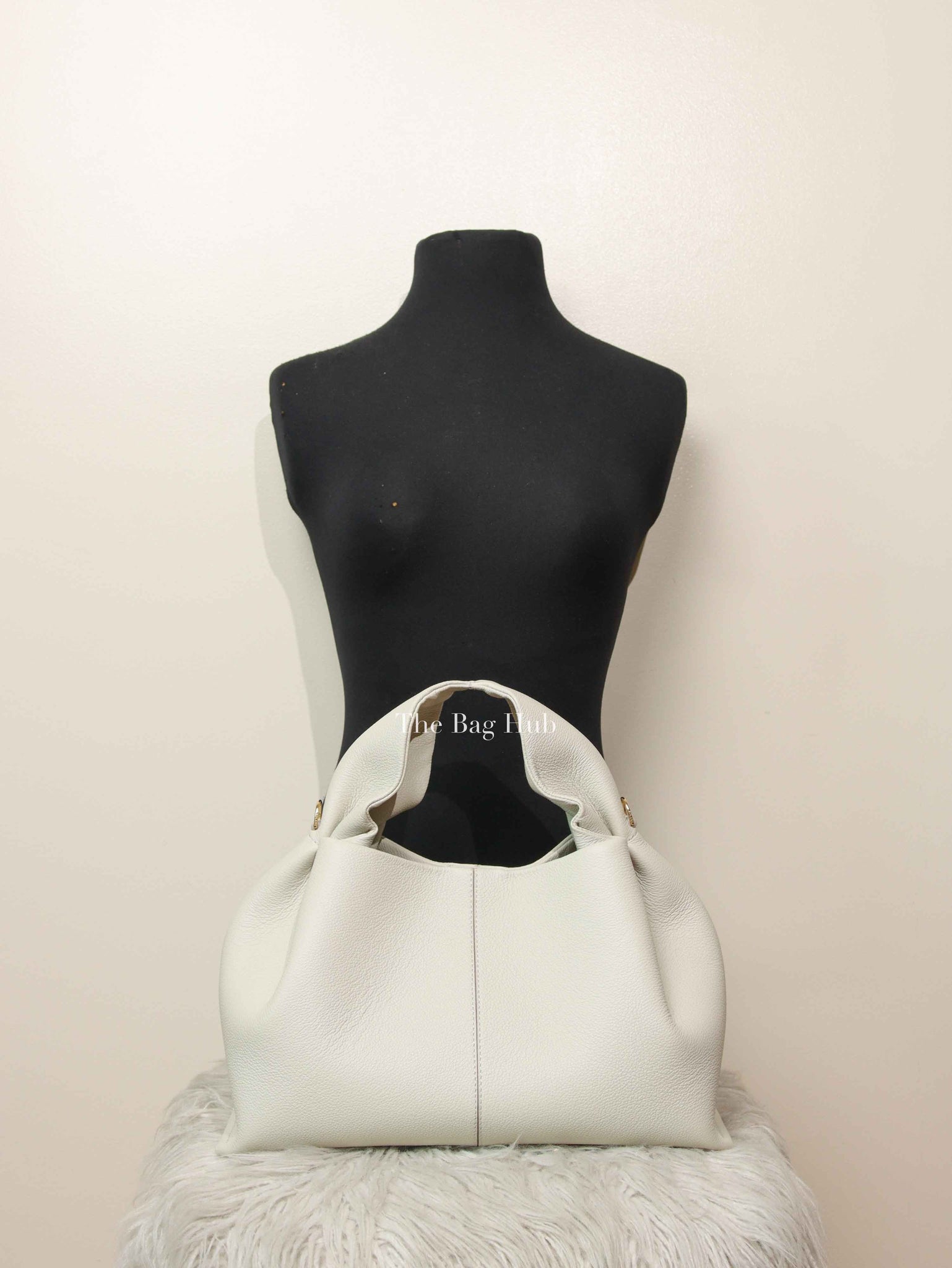 Polene Chalk Textured Calfskin Numero Neuf Bag