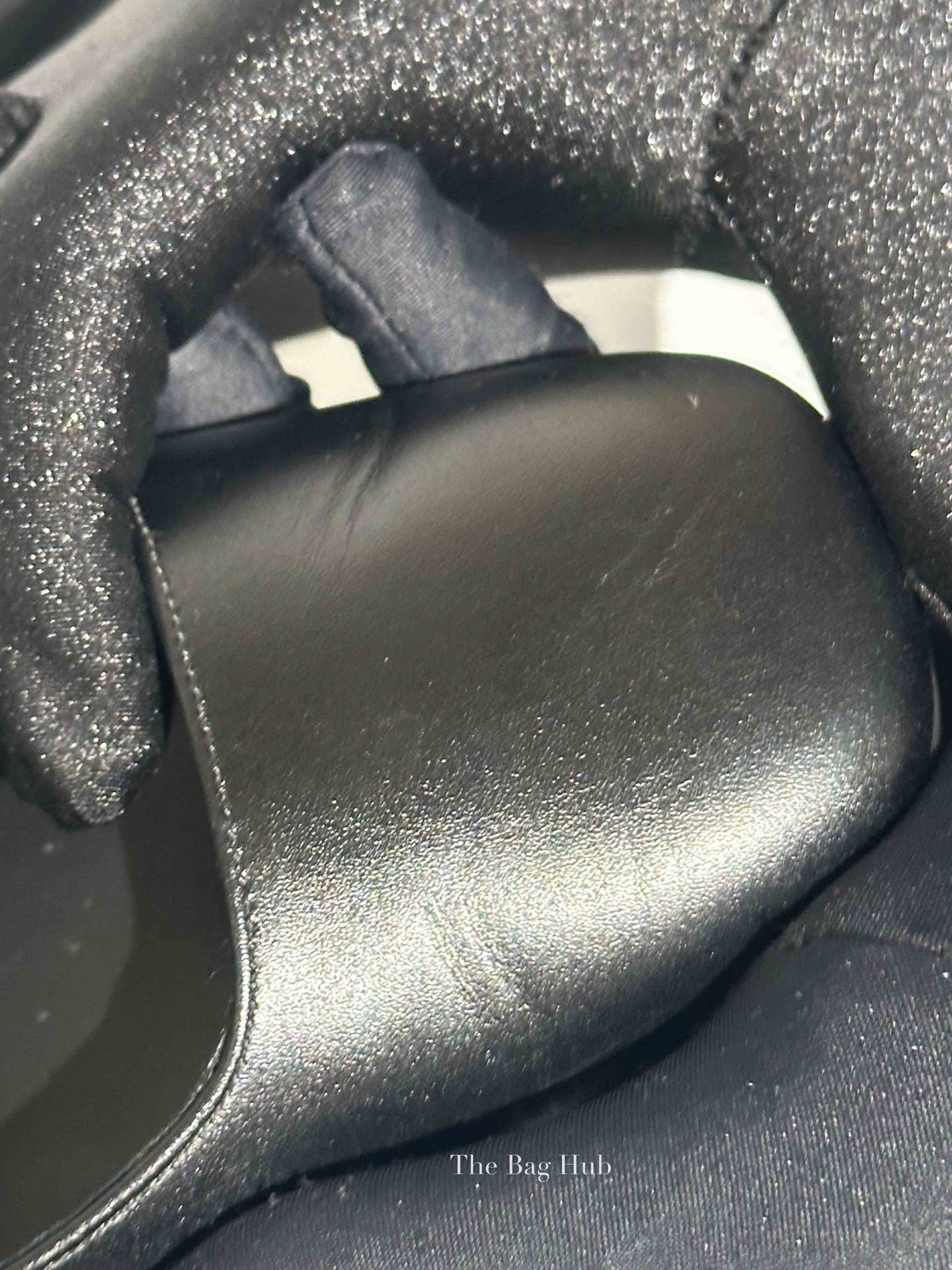 Valentino Garavani Black Leather VLogo Locker Mary Jane Ballerina Flats Size 37