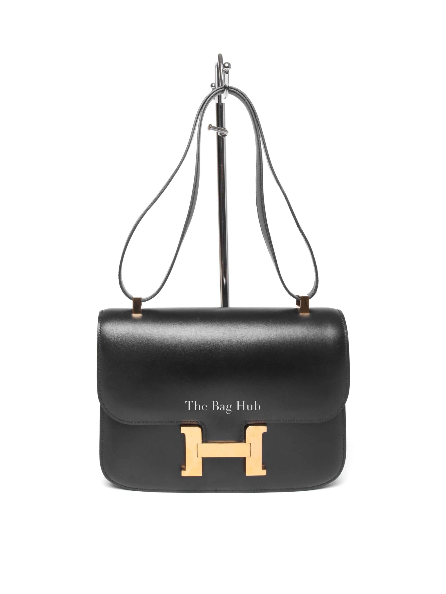 Hermes Black Box Calf Constance 24 Bag GHW