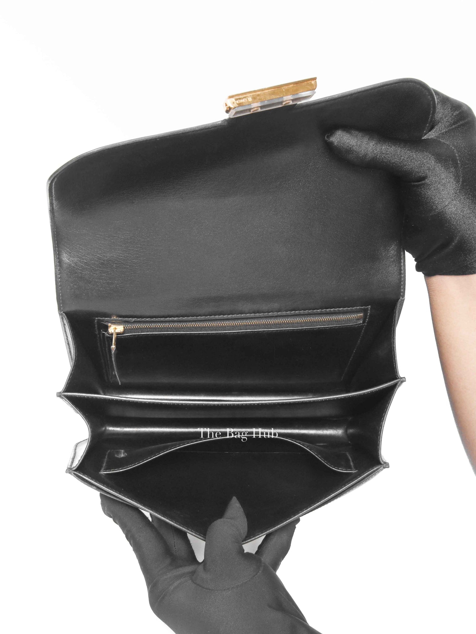 Hermes Black Box Calf Constance 24 Bag GHW