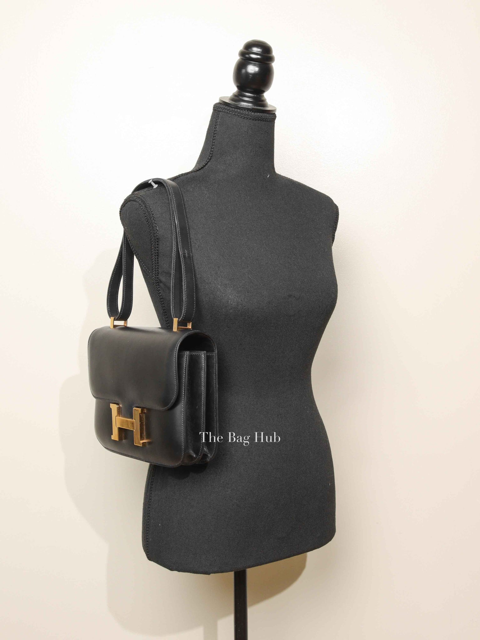 Hermes Black Box Calf Constance 24 Bag GHW