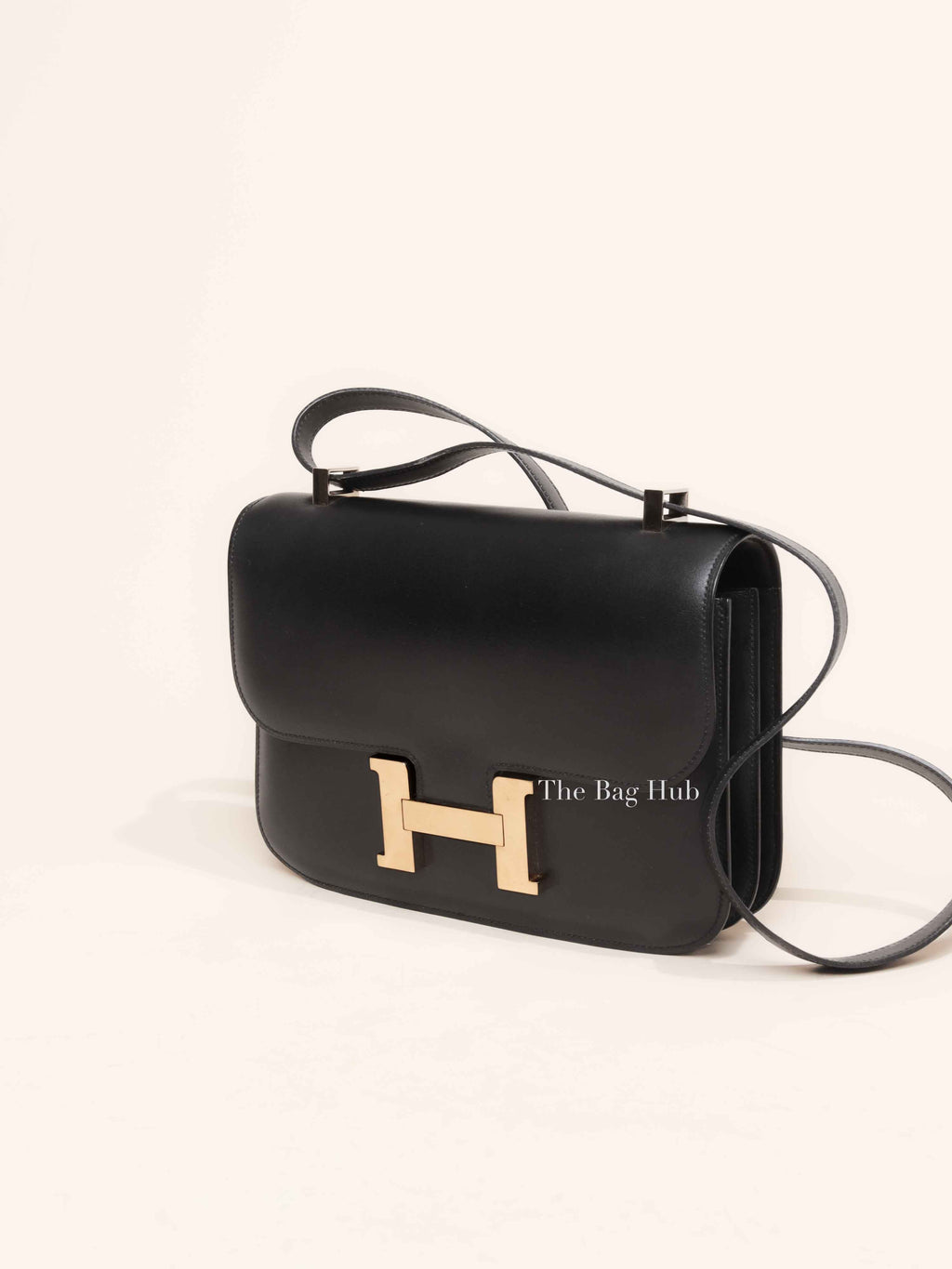 Hermes Black Box Calf Constance 24 Bag GHW