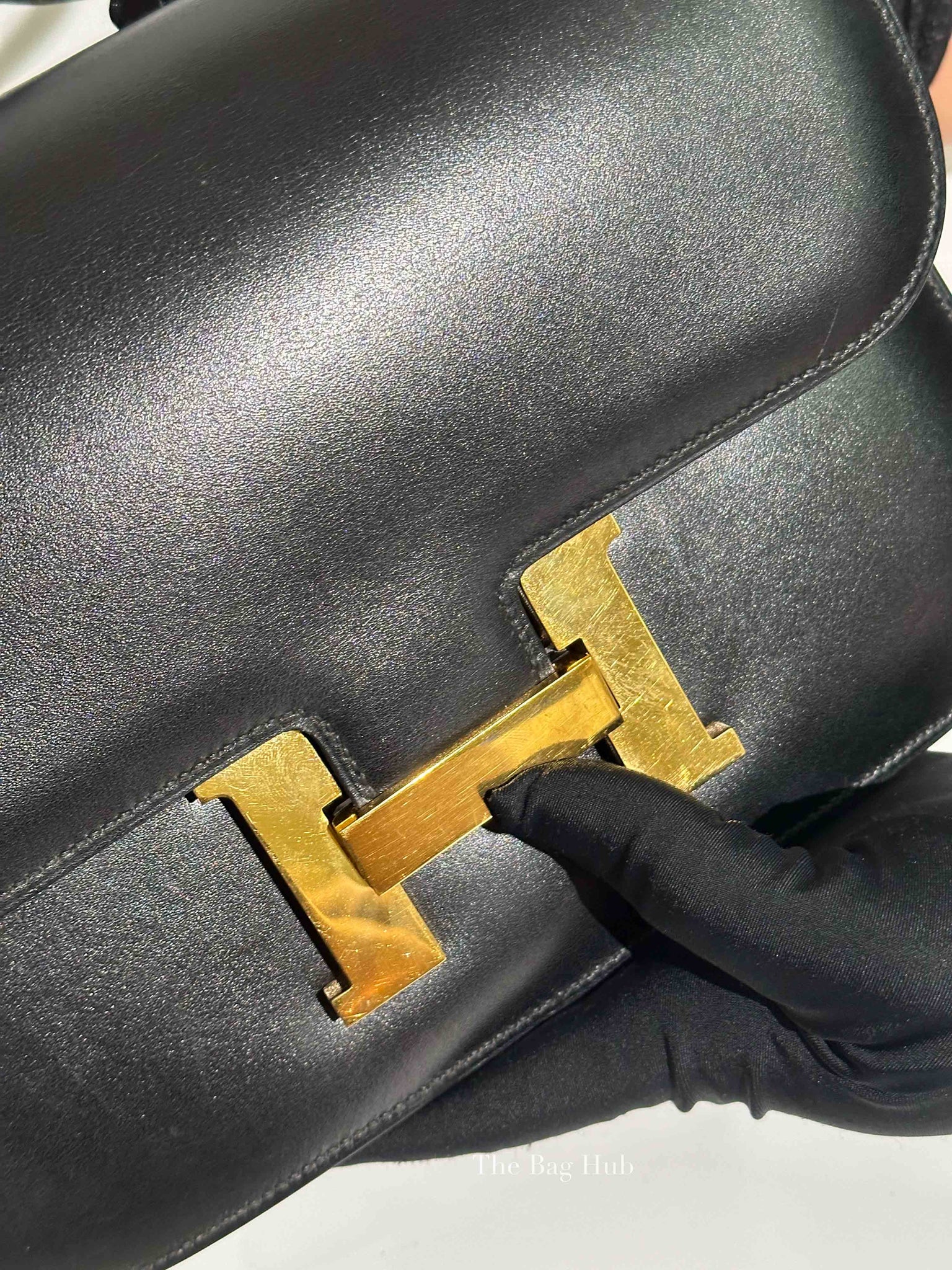 Hermes Black Box Calf Constance 24 Bag GHW