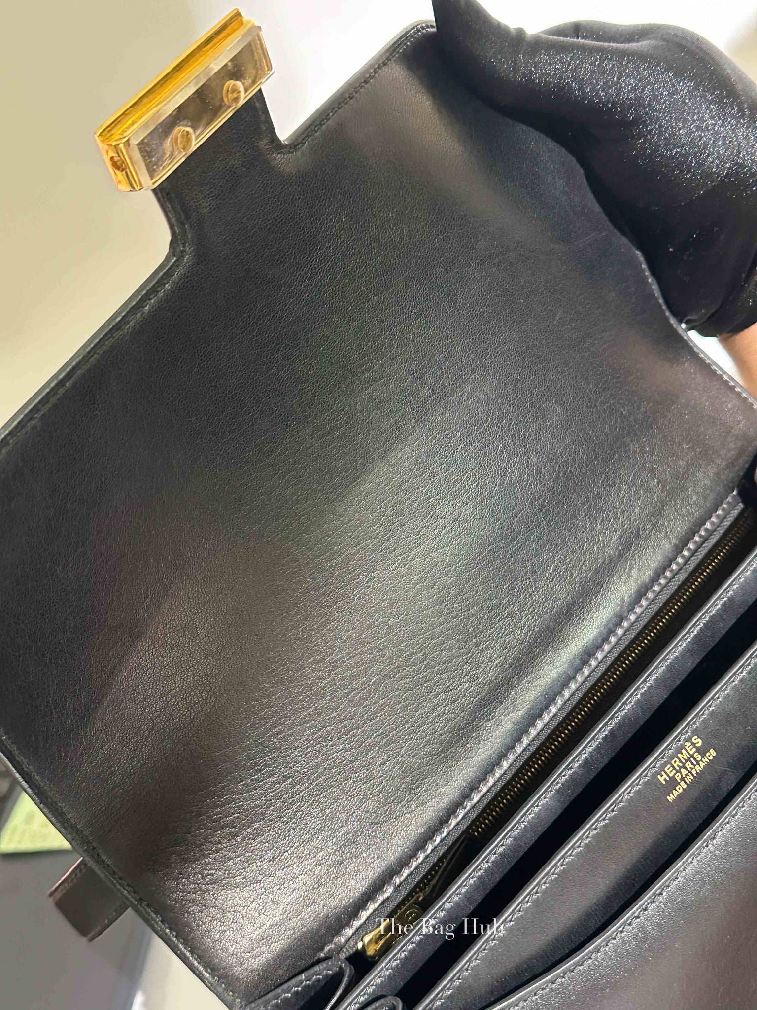 Hermes Black Box Calf Constance 24 Bag GHW
