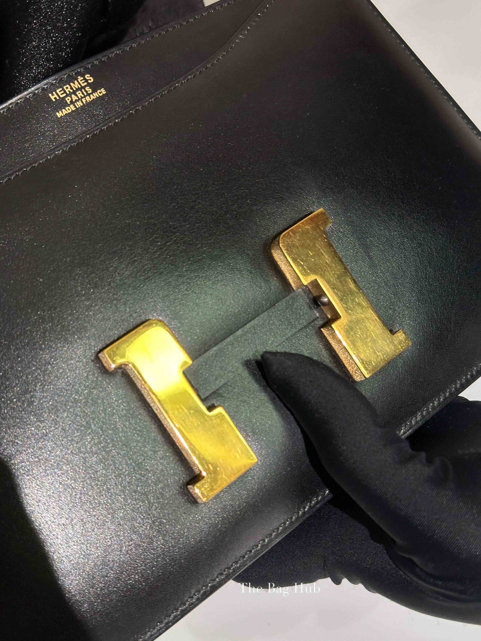 Hermes Black Box Calf Constance 24 Bag GHW
