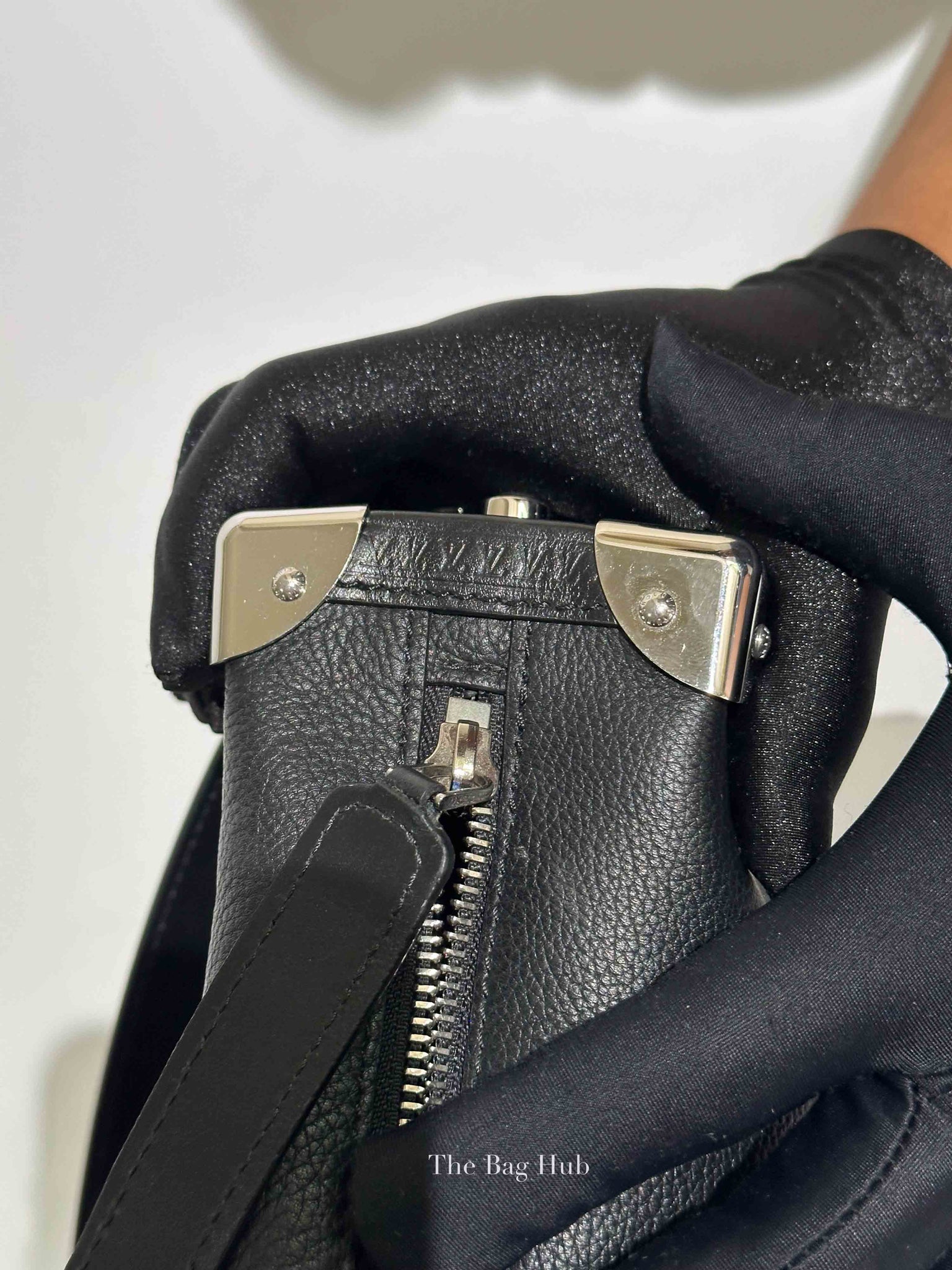 Louis Vuitton Black Grained Calf Side Trunk MM Bag