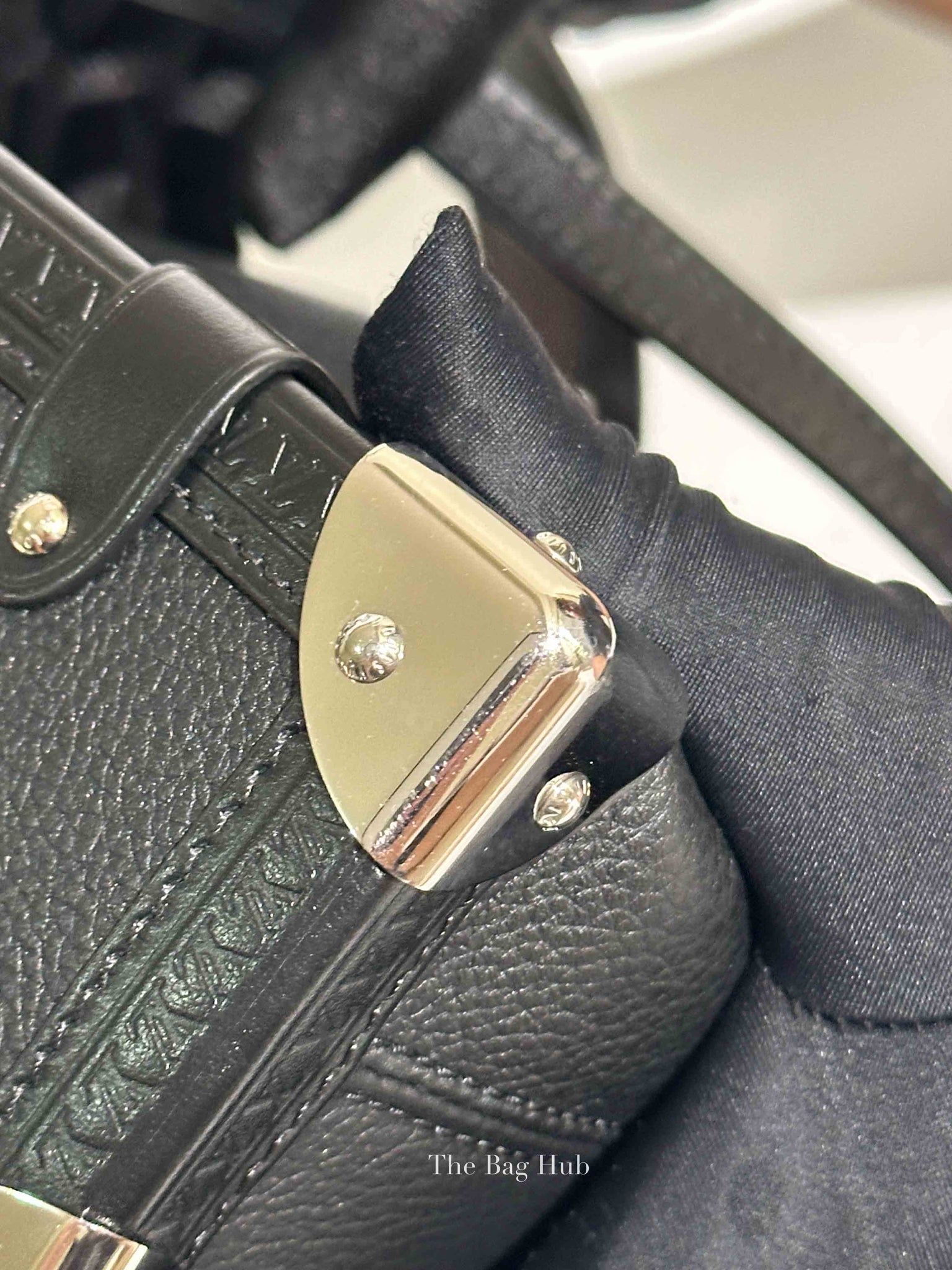 Louis Vuitton Black Grained Calf Side Trunk MM Bag