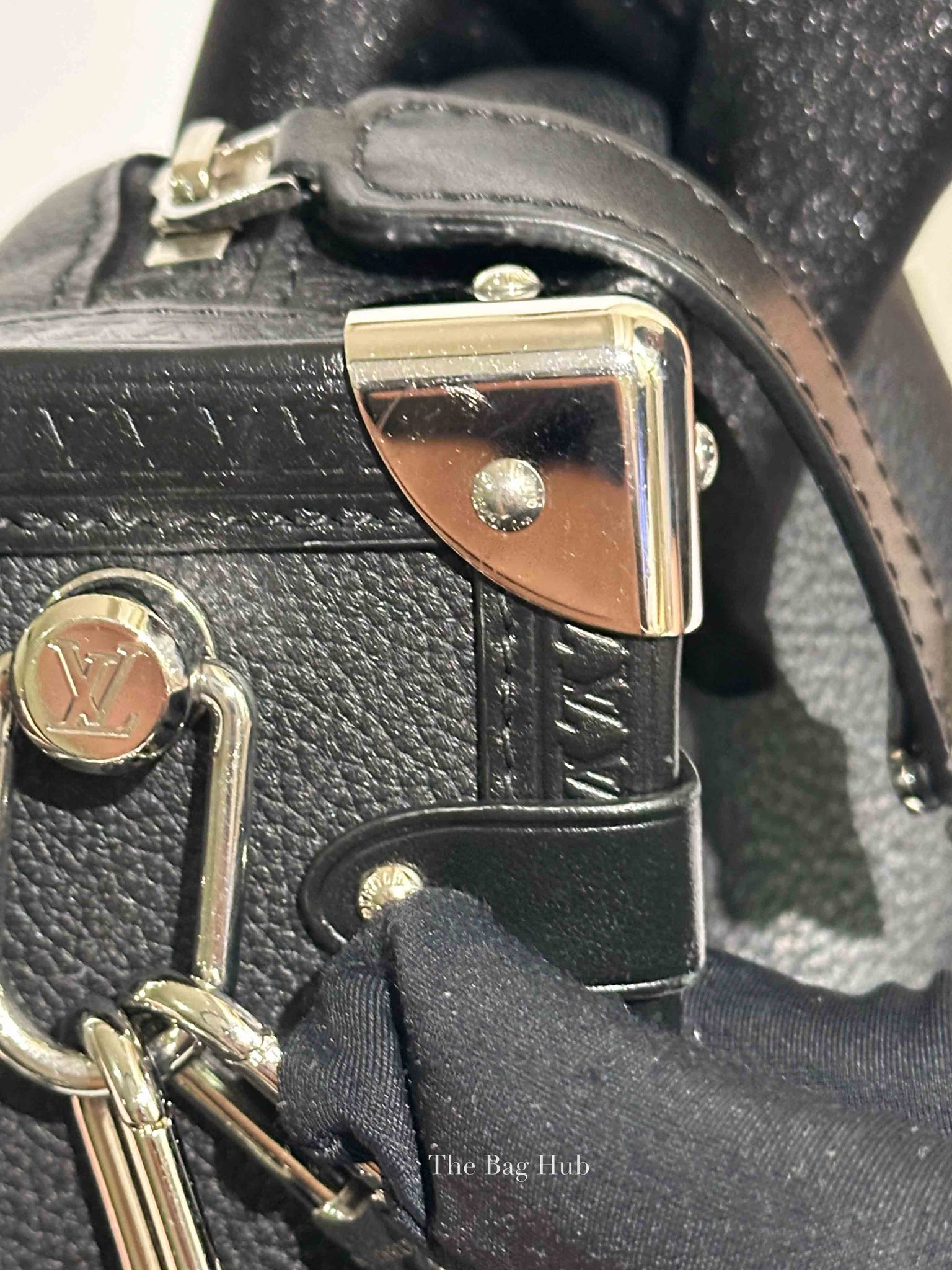 Louis Vuitton Black Grained Calf Side Trunk MM Bag