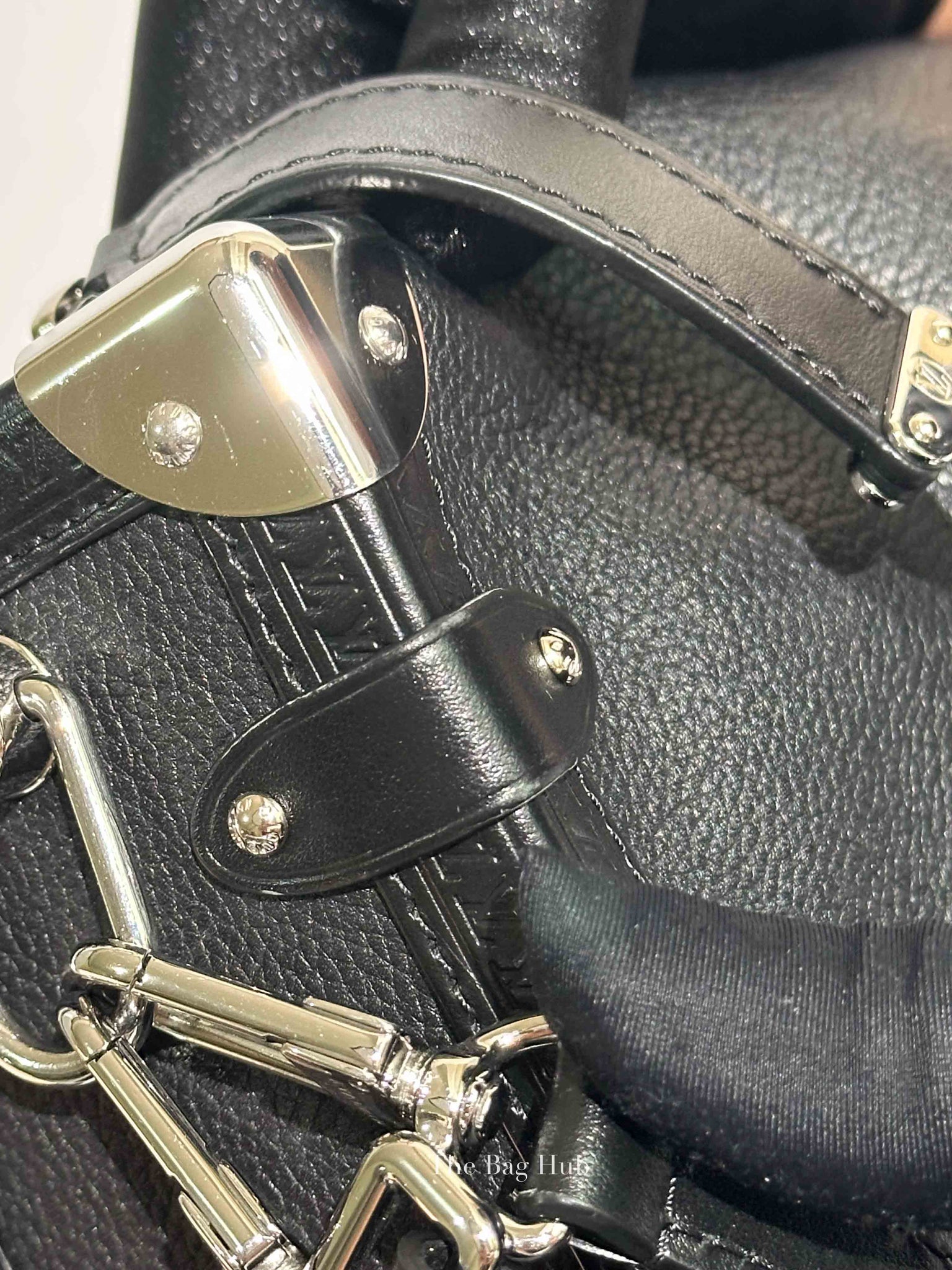 Louis Vuitton Black Grained Calf Side Trunk MM Bag