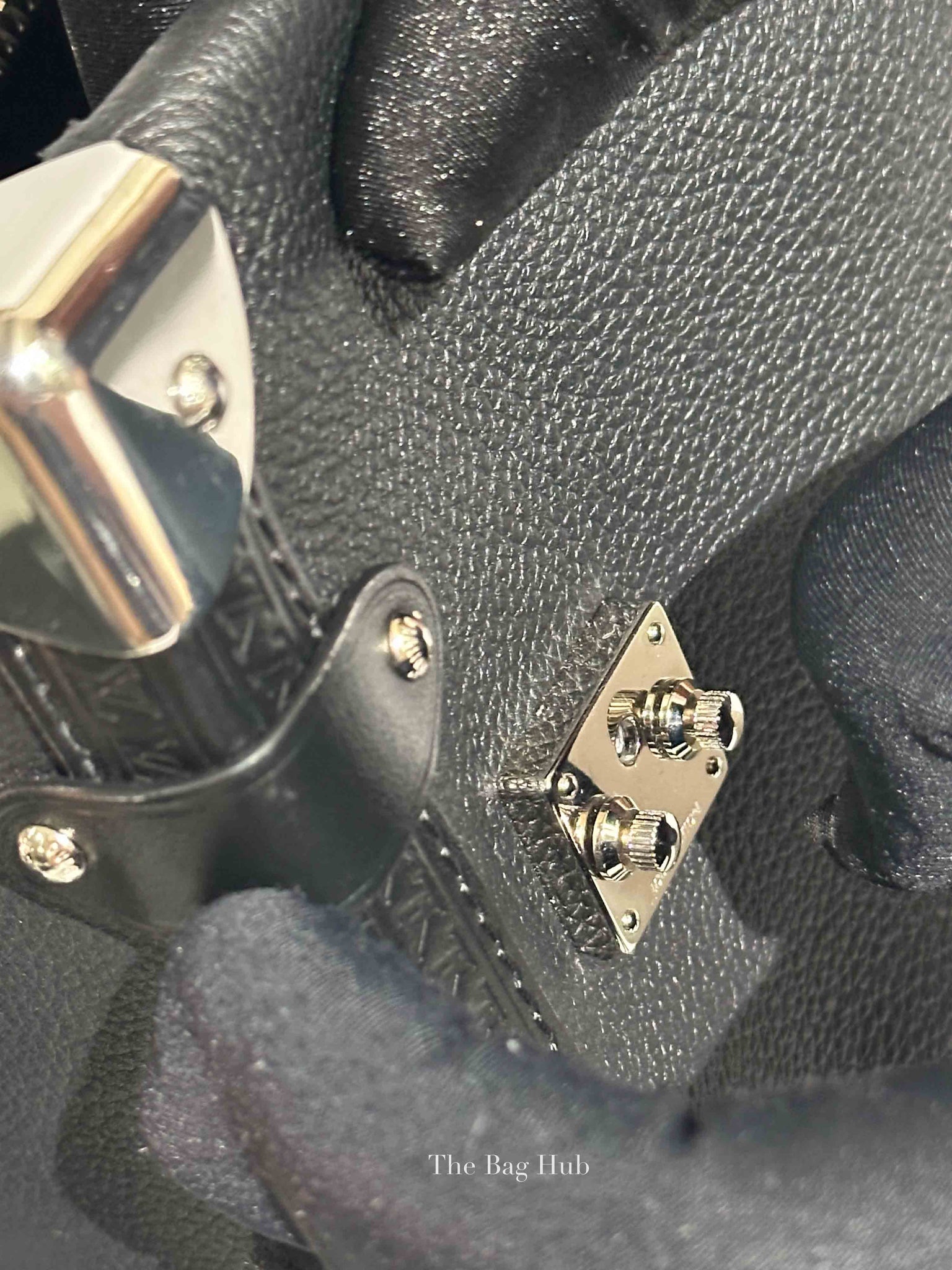 Louis Vuitton Black Grained Calf Side Trunk MM Bag