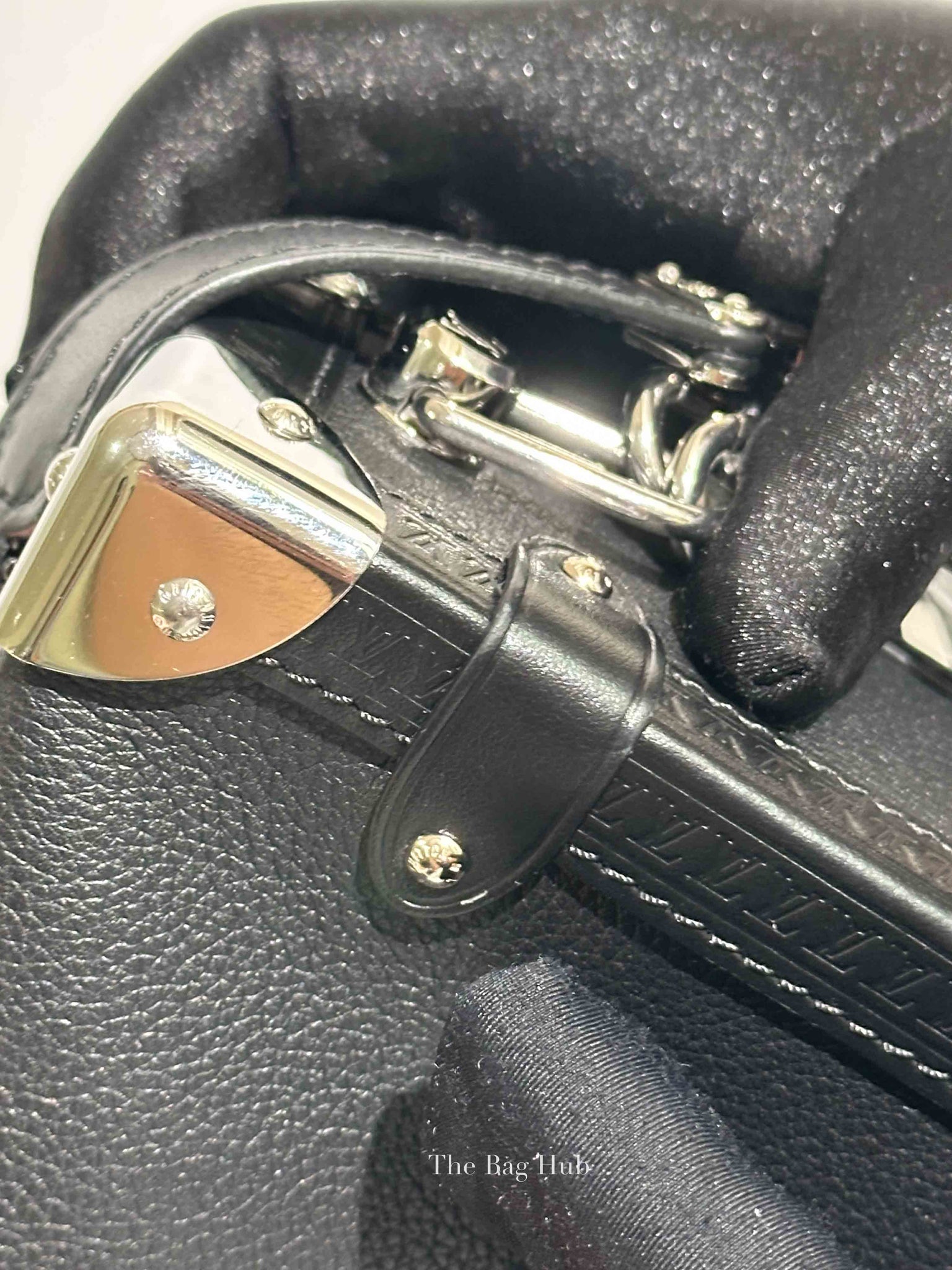 Louis Vuitton Black Grained Calf Side Trunk MM Bag