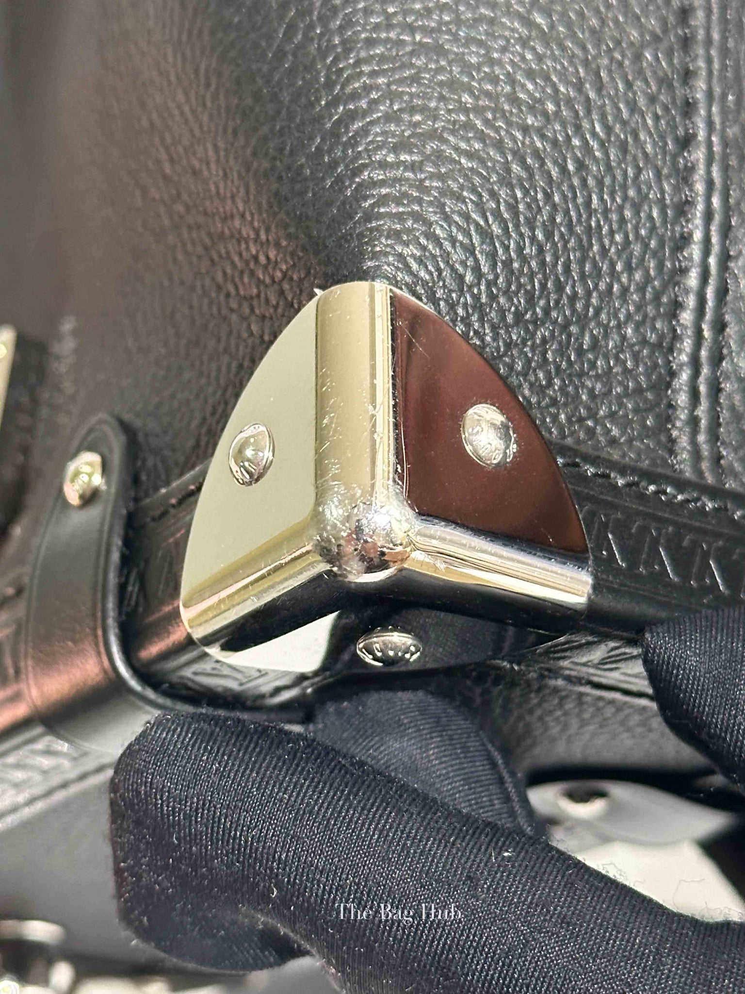 Louis Vuitton Black Grained Calf Side Trunk MM Bag