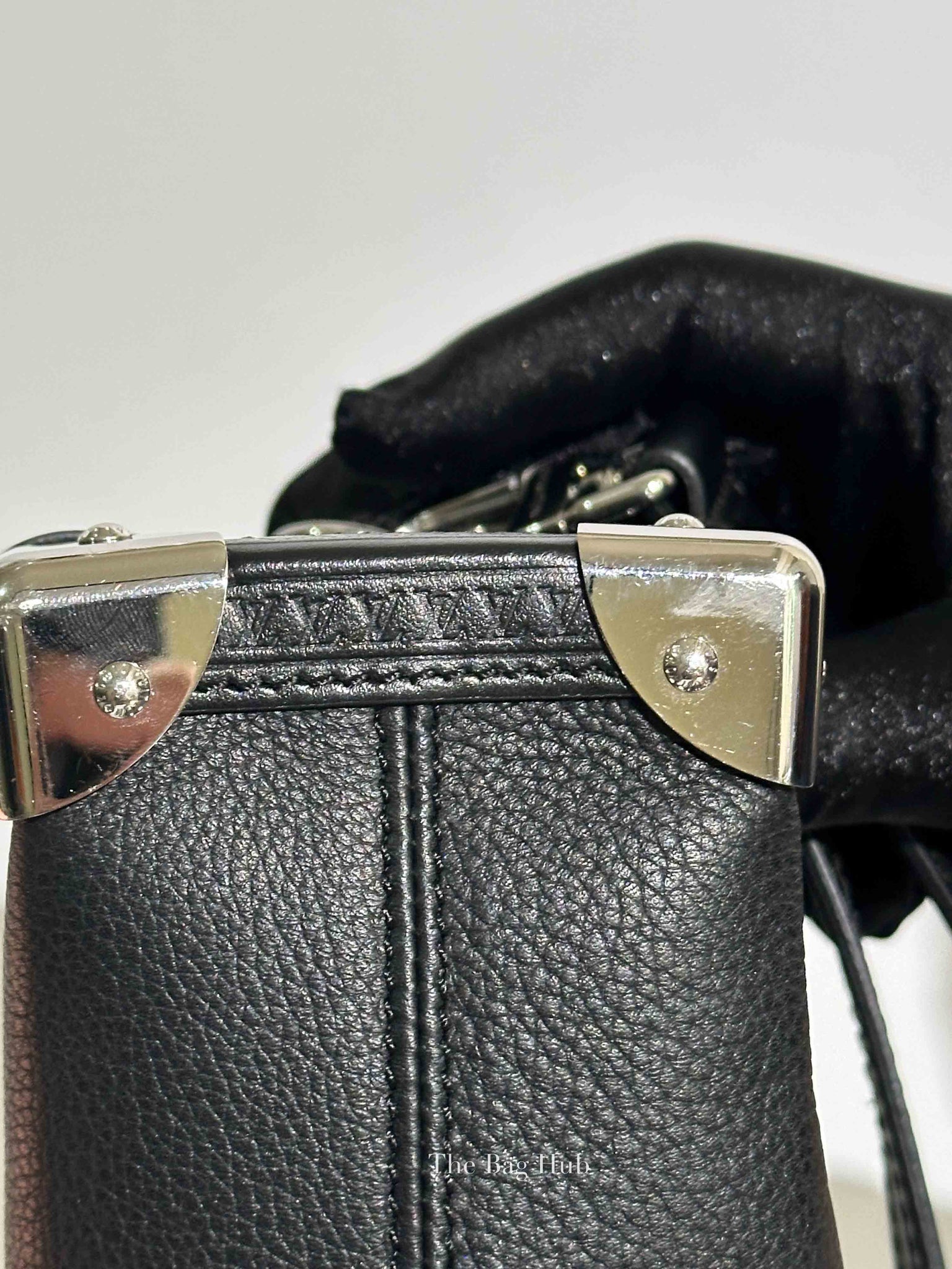 Louis Vuitton Black Grained Calf Side Trunk MM Bag