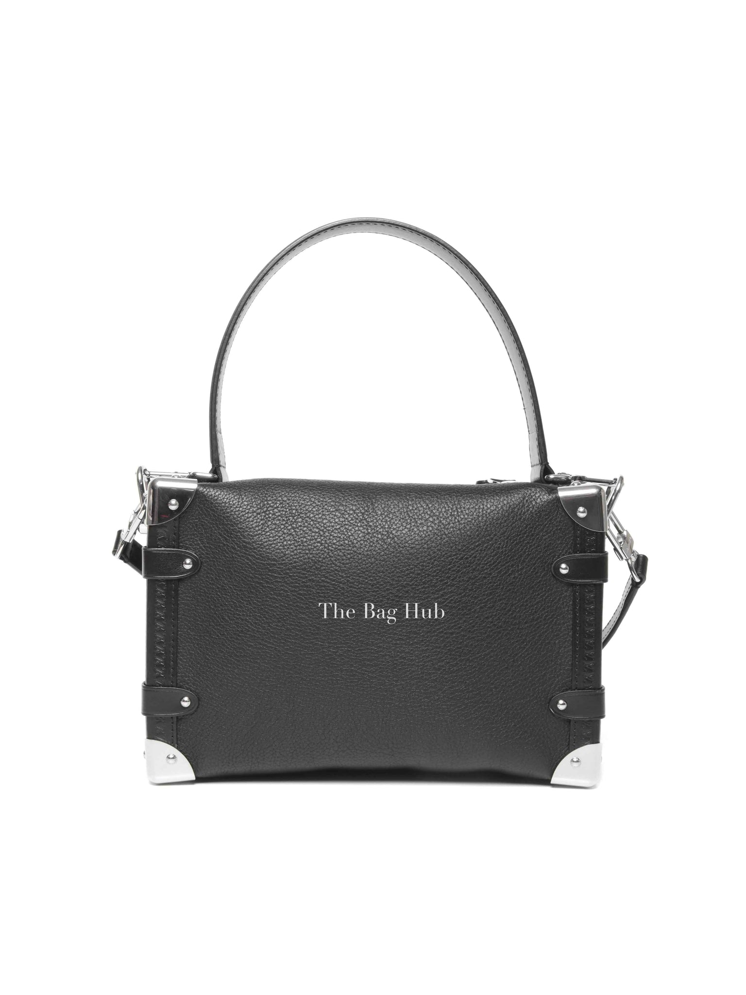 Louis Vuitton Black Grained Calf Side Trunk MM Bag