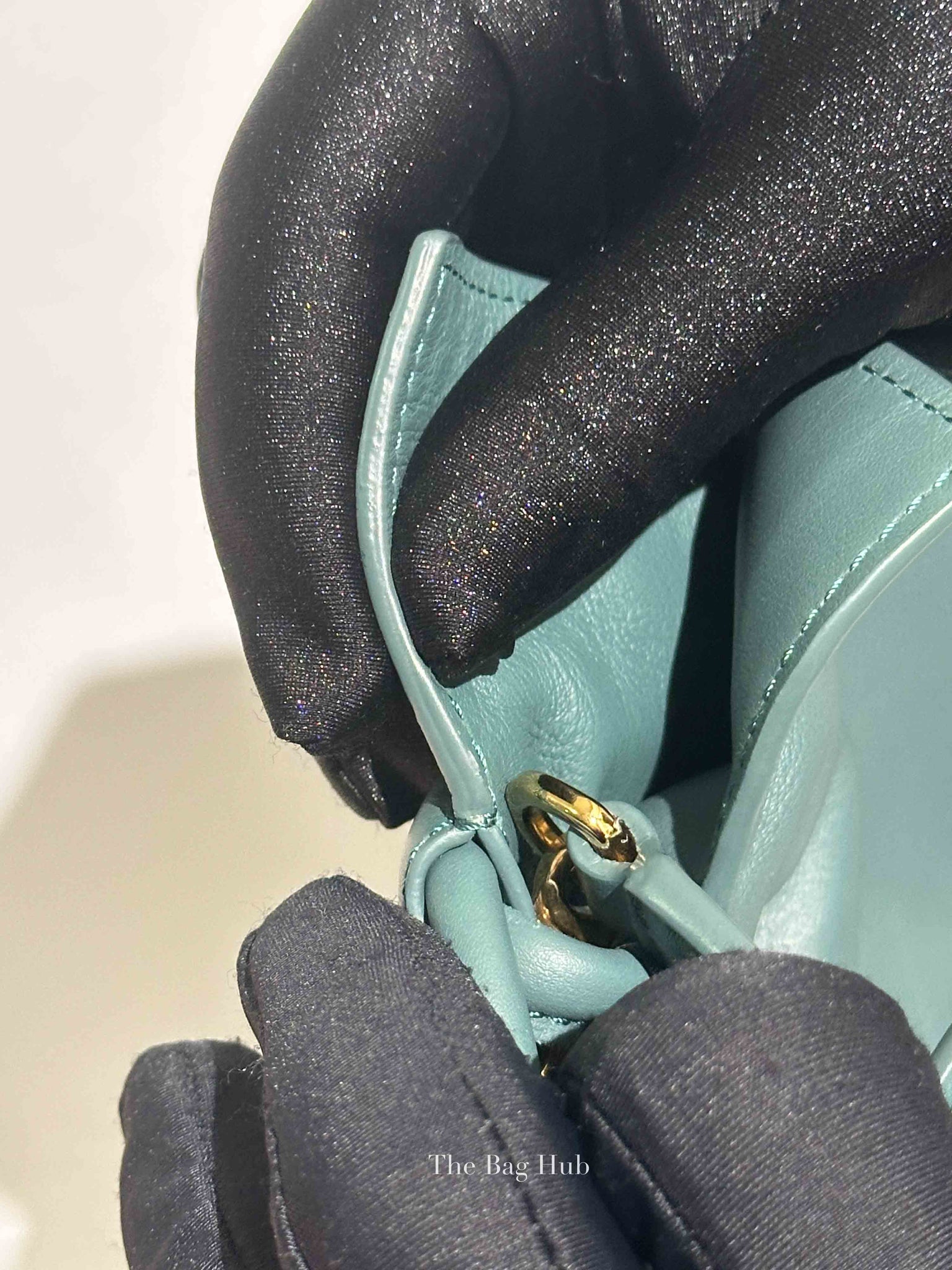 Loewe Petrol Green Nappa Calfskin Medium Flamenco Clutch Bag