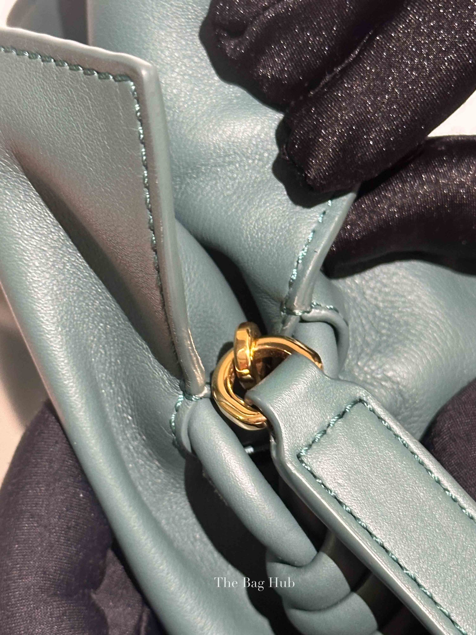 Loewe Petrol Green Nappa Calfskin Medium Flamenco Clutch Bag