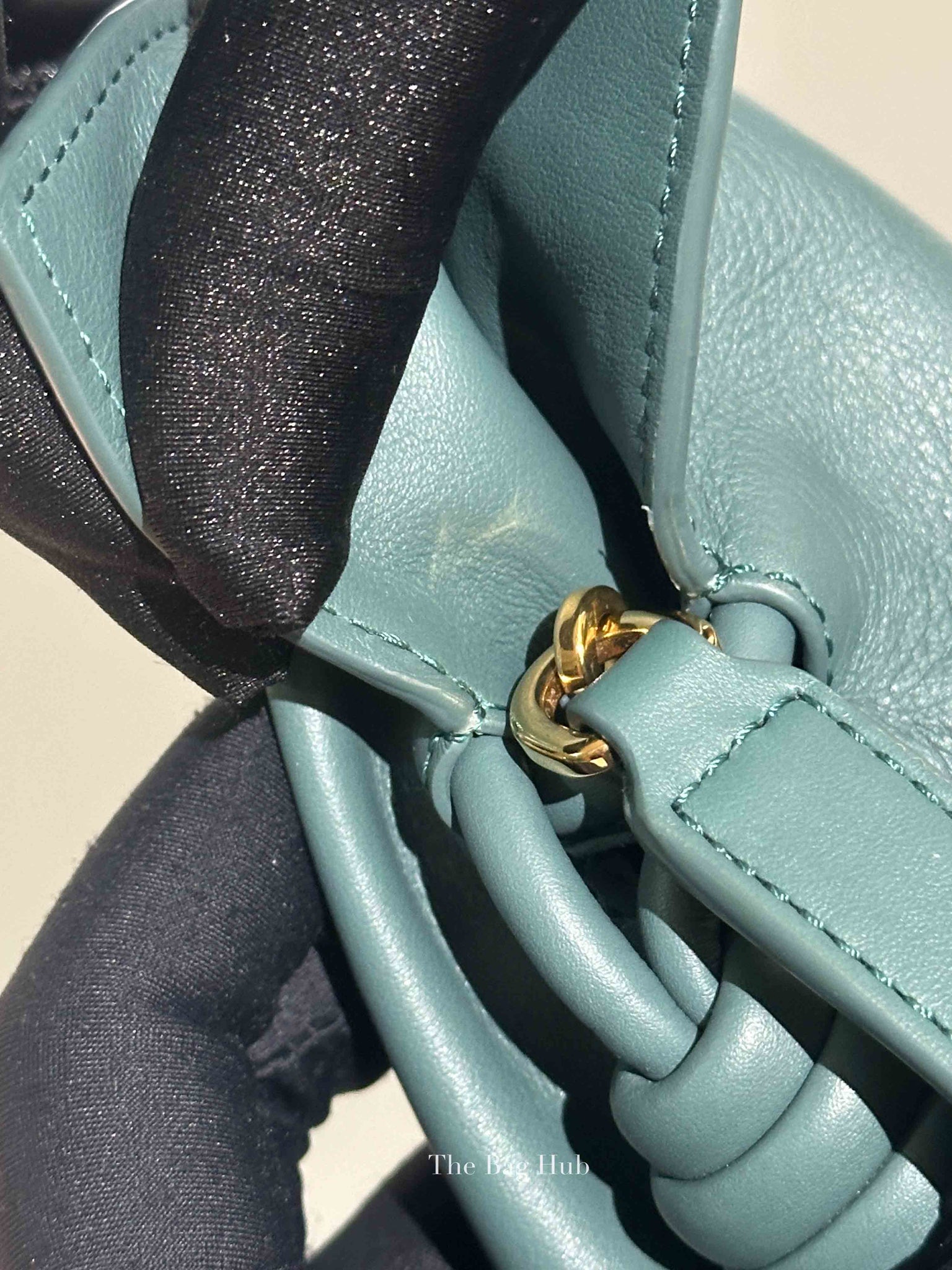 Loewe Petrol Green Nappa Calfskin Medium Flamenco Clutch Bag