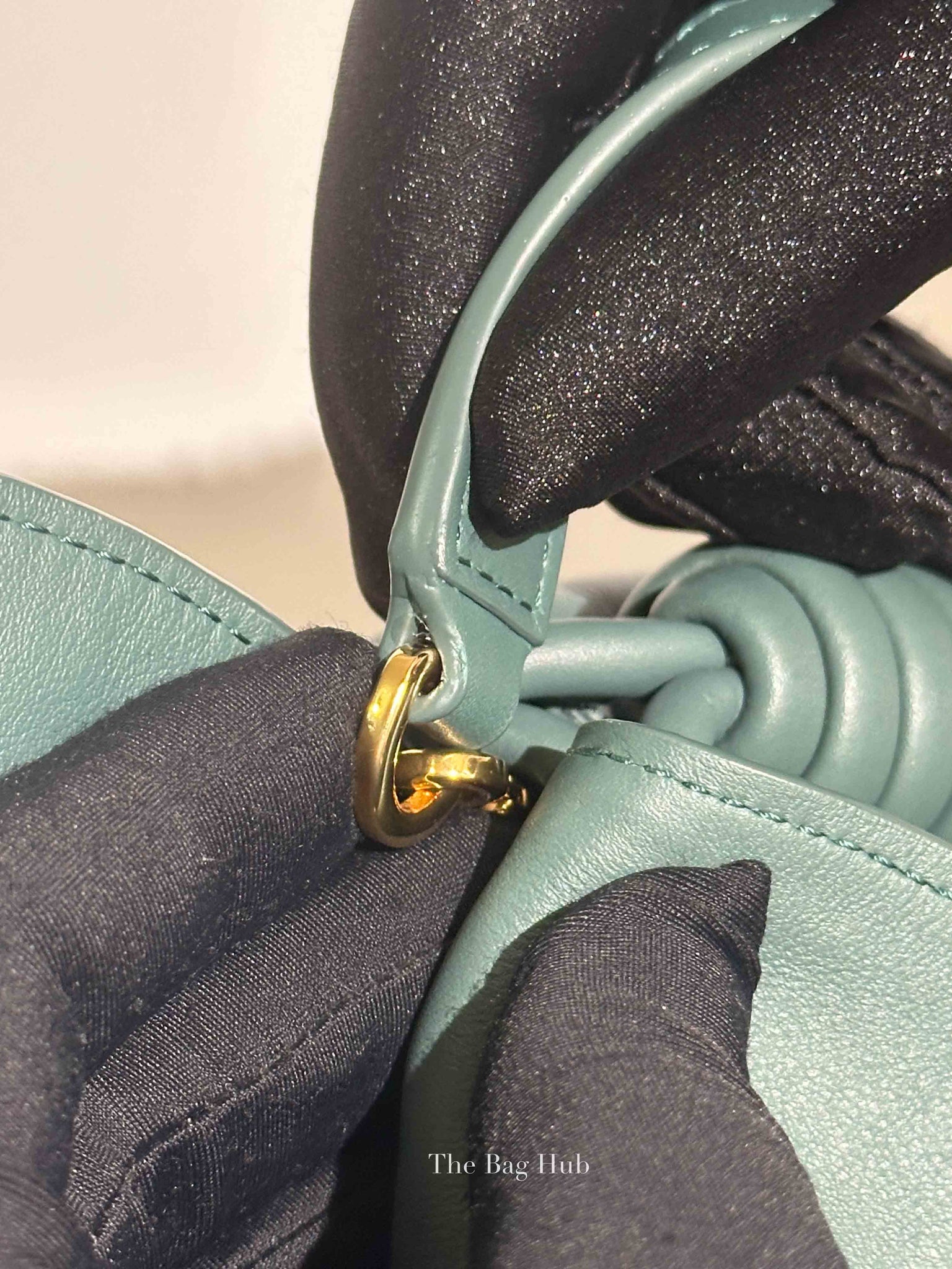 Loewe Petrol Green Nappa Calfskin Medium Flamenco Clutch Bag