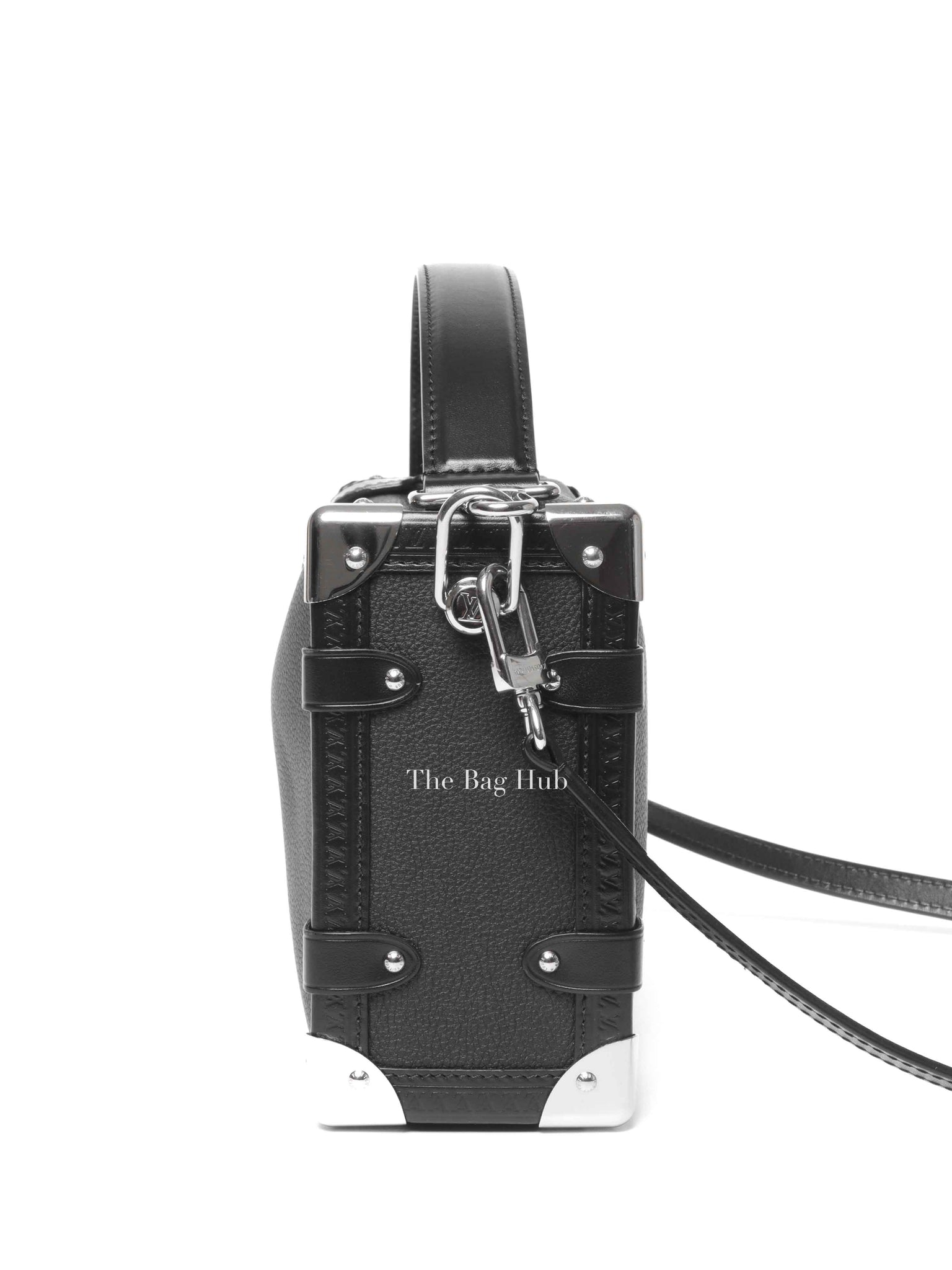 Louis Vuitton Black Grained Calf Side Trunk MM Bag