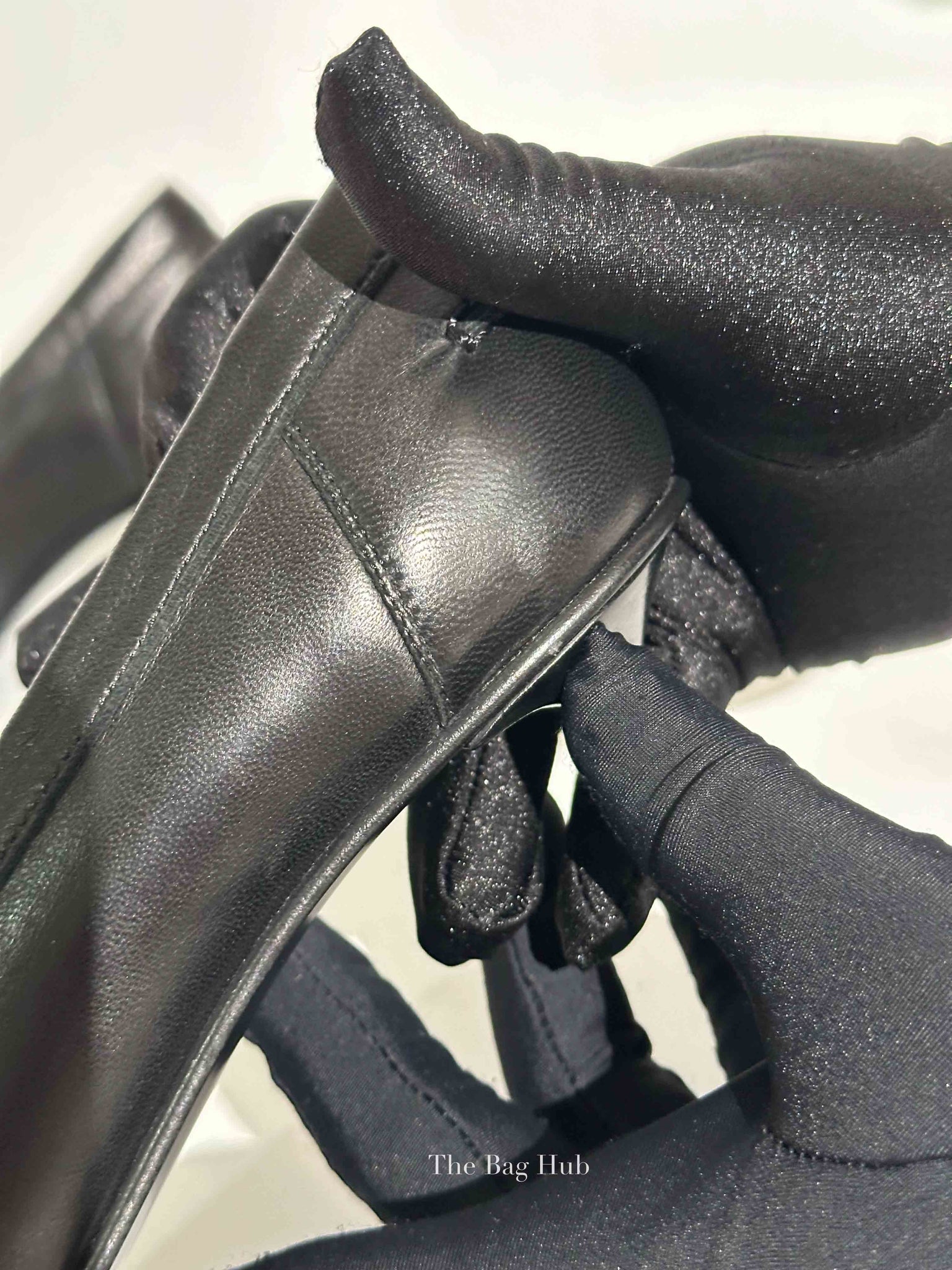 Hermes Black Leather Pointed Pumps Size 37