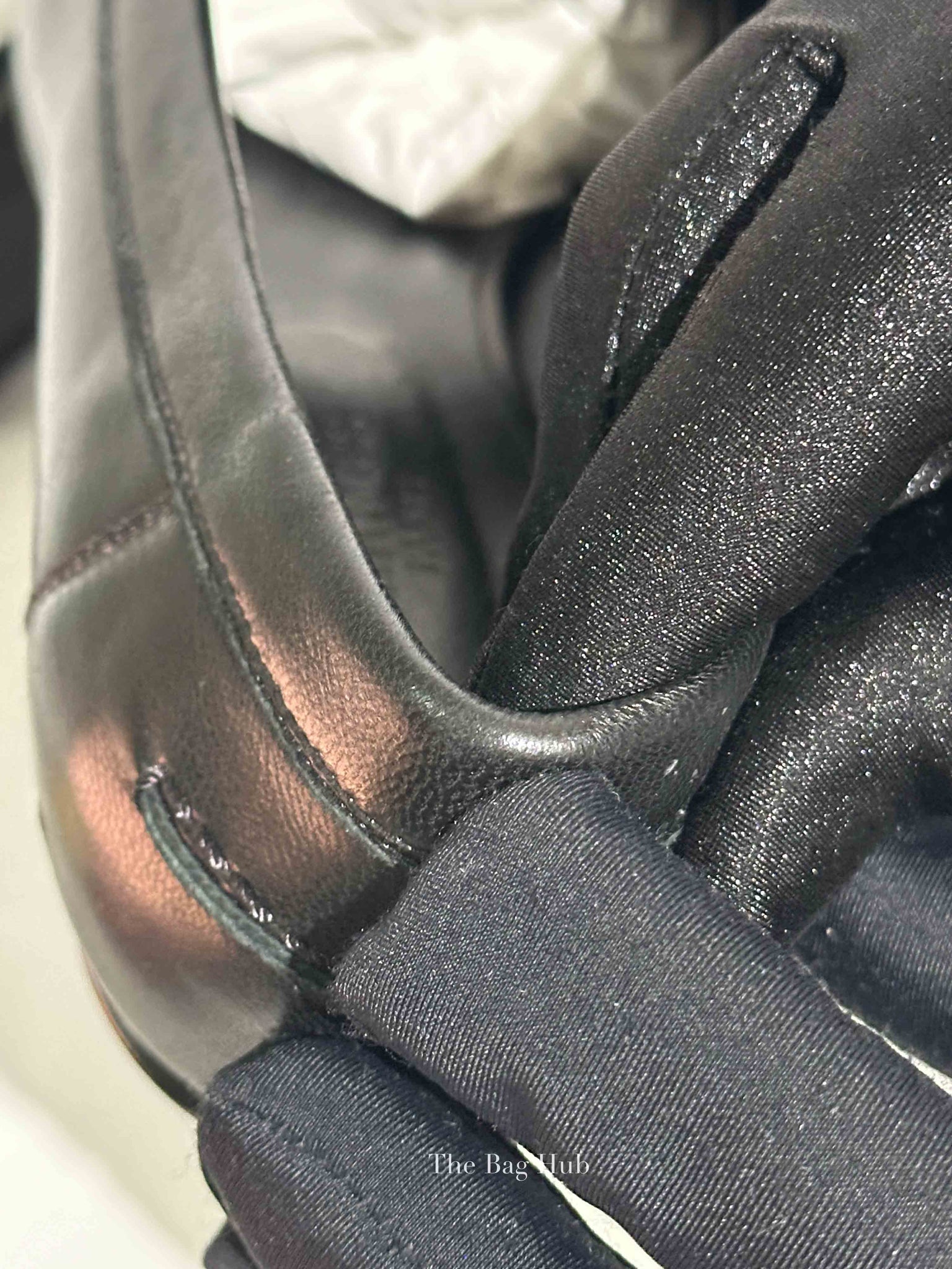 Hermes Black Leather Pointed Pumps Size 37