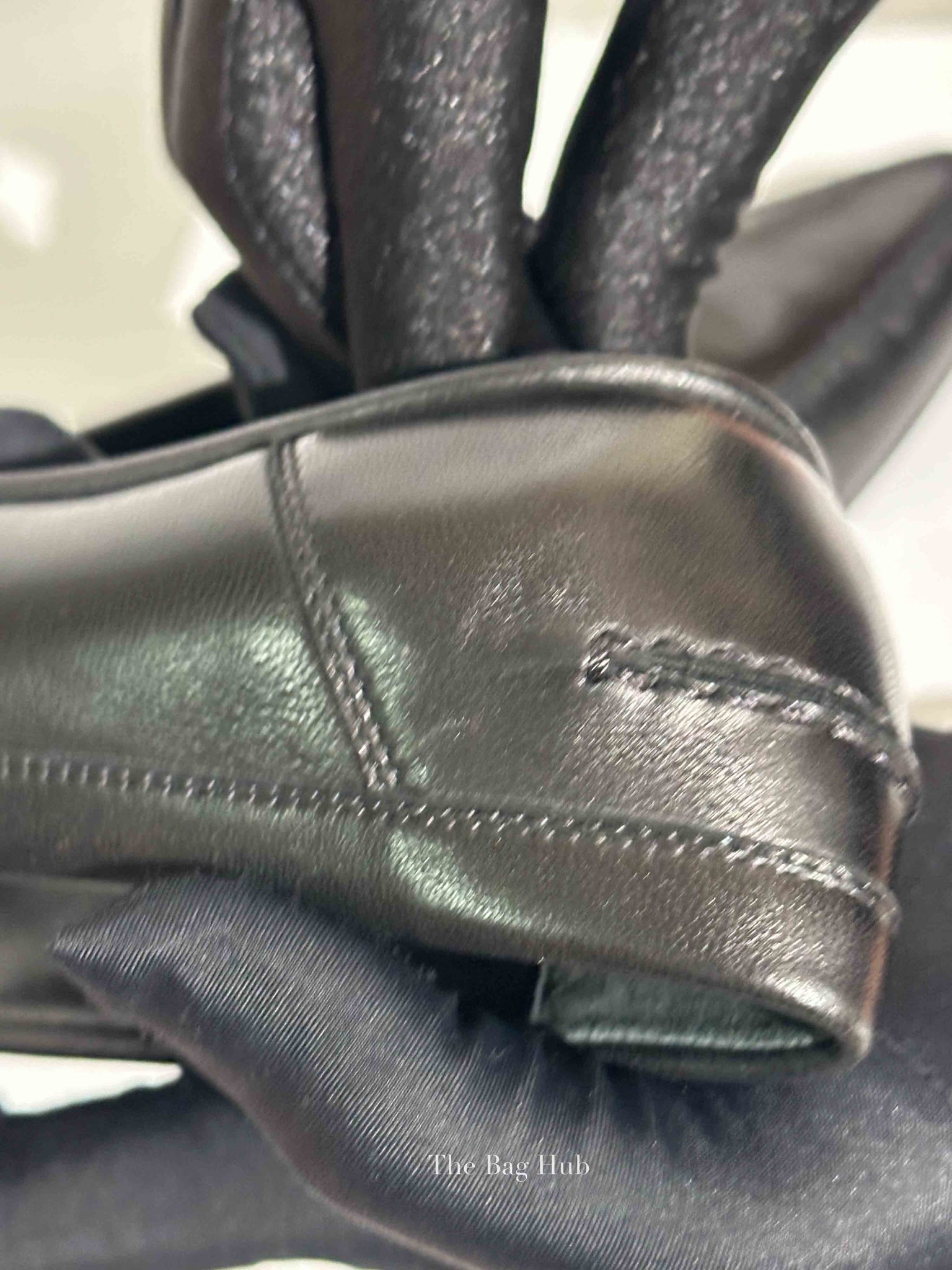 Hermes Black Leather Pointed Pumps Size 37