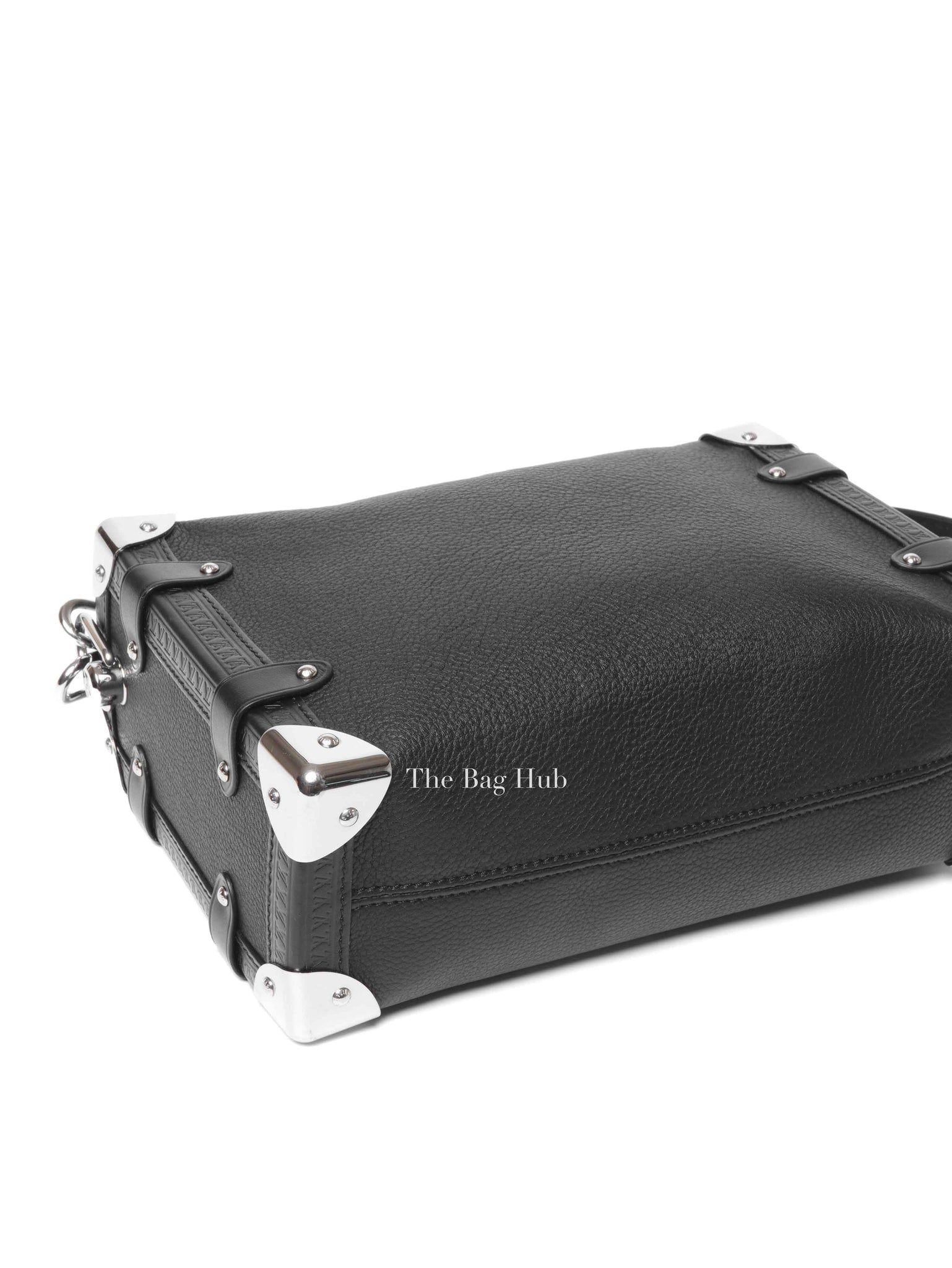 Louis Vuitton Black Grained Calf Side Trunk MM Bag