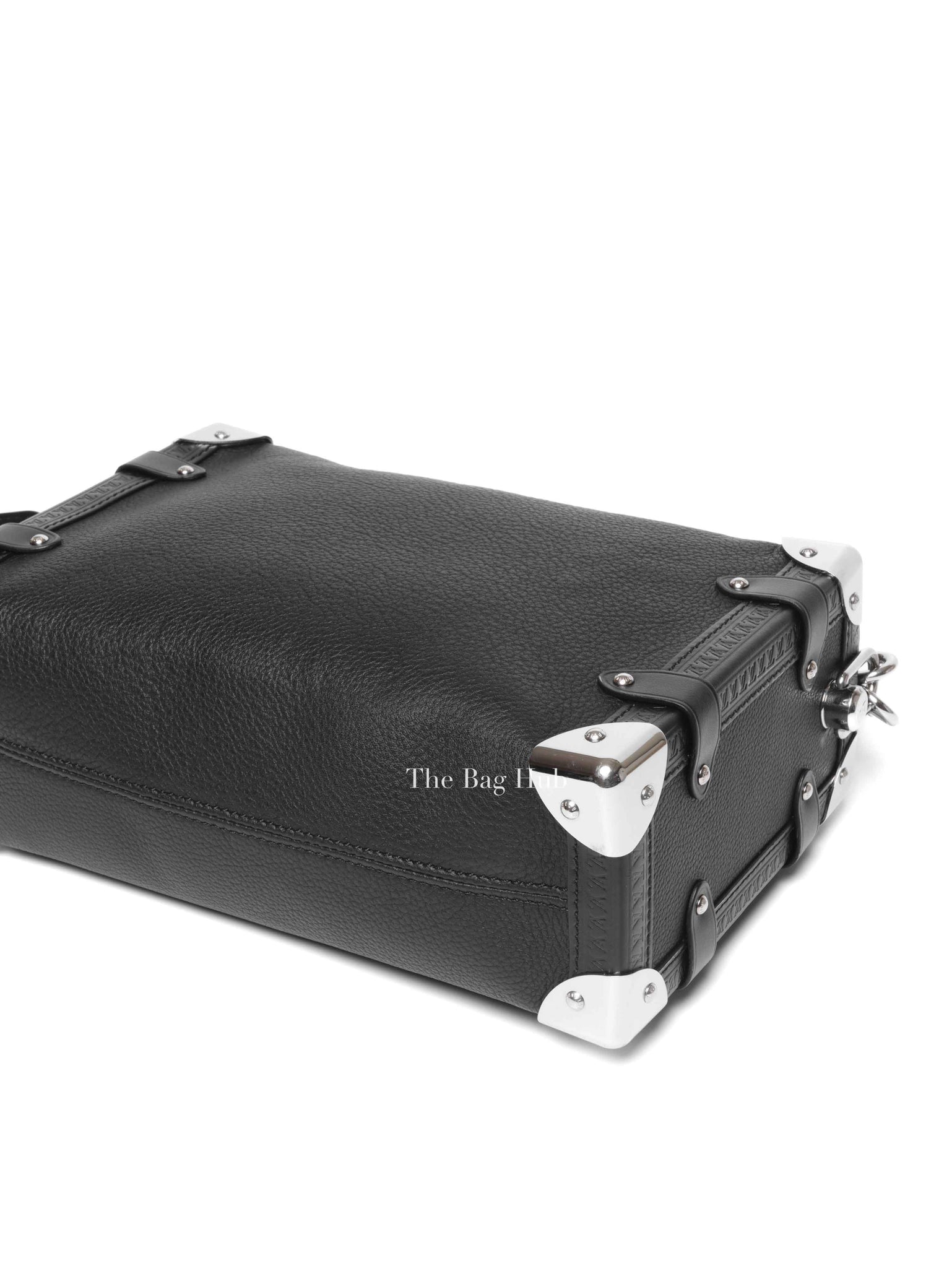 Louis Vuitton Black Grained Calf Side Trunk MM Bag