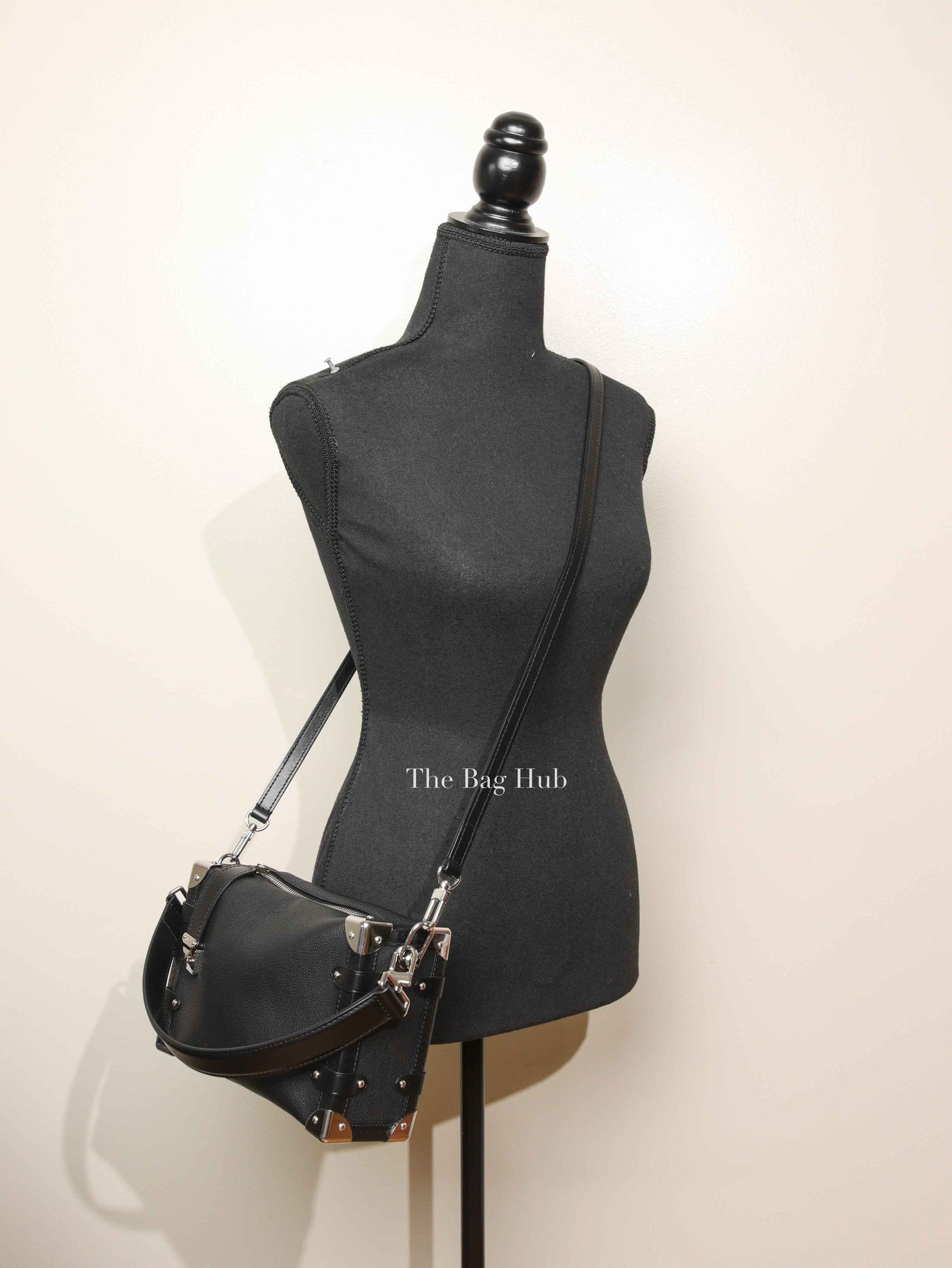 Louis Vuitton Black Grained Calf Side Trunk MM Bag