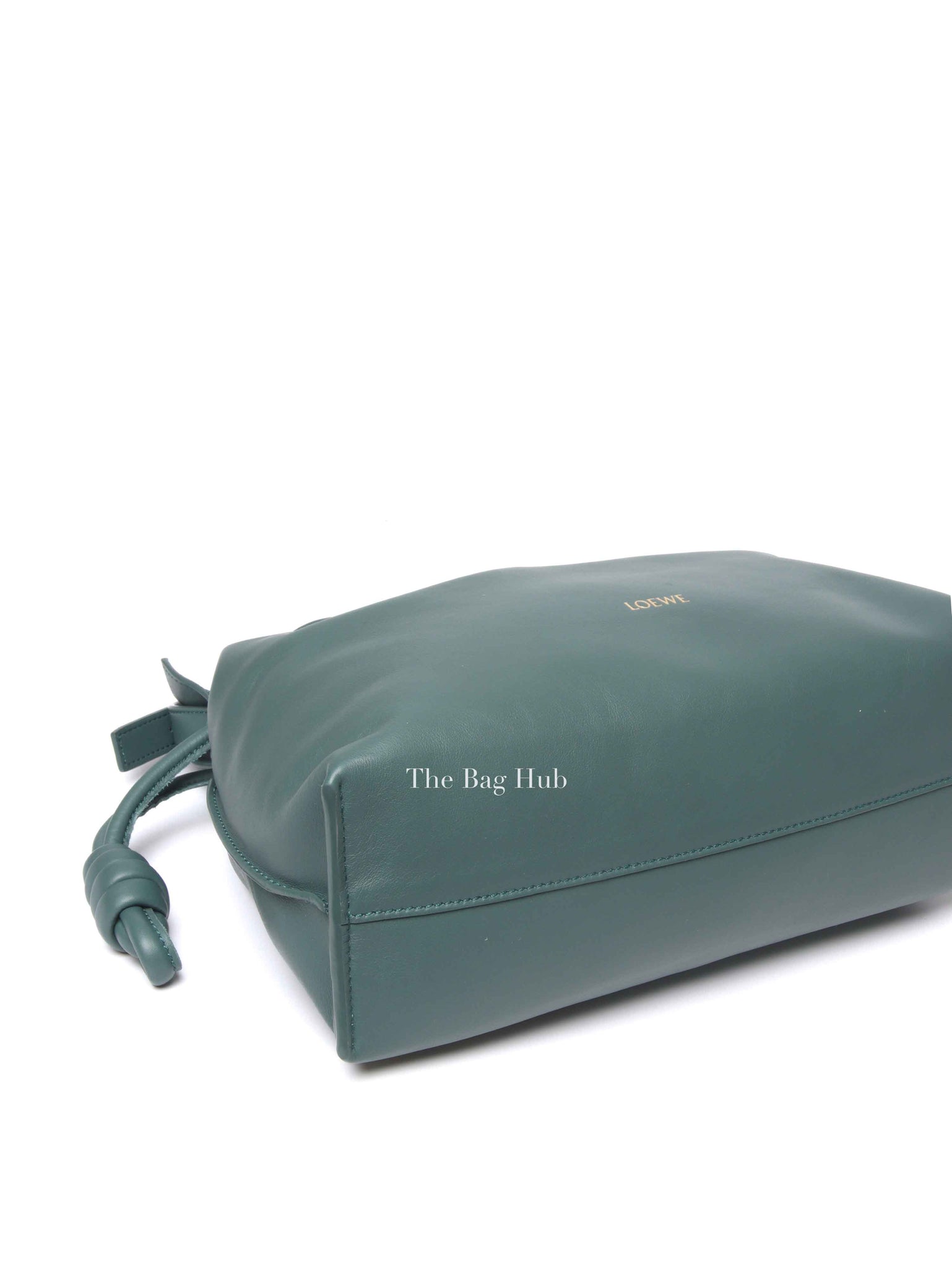 Loewe Petrol Green Nappa Calfskin Medium Flamenco Clutch Bag