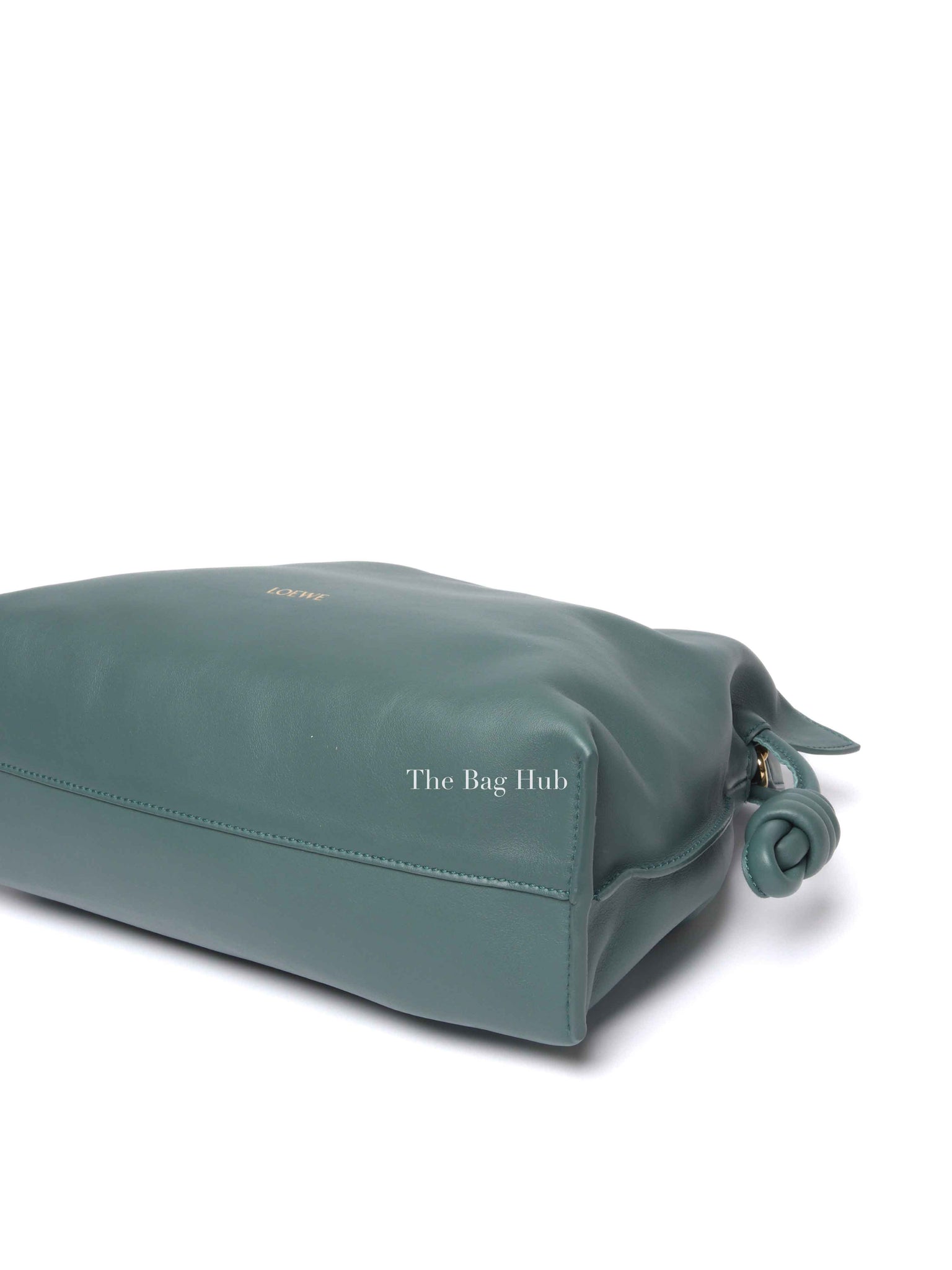 Loewe Petrol Green Nappa Calfskin Medium Flamenco Clutch Bag