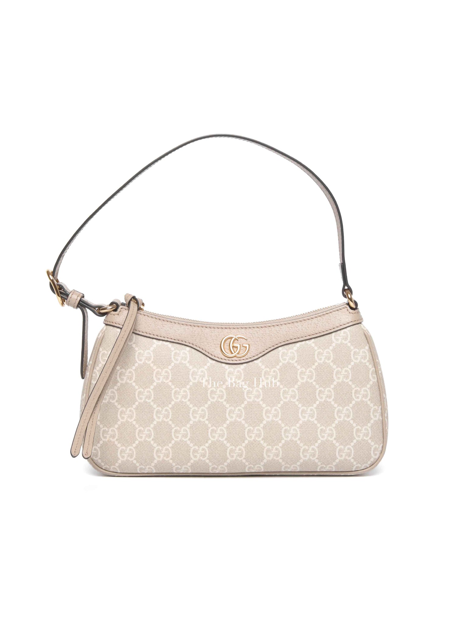 Gucci Beige/White GG Supreme Canvas Ophidia Small Shoulder Bag