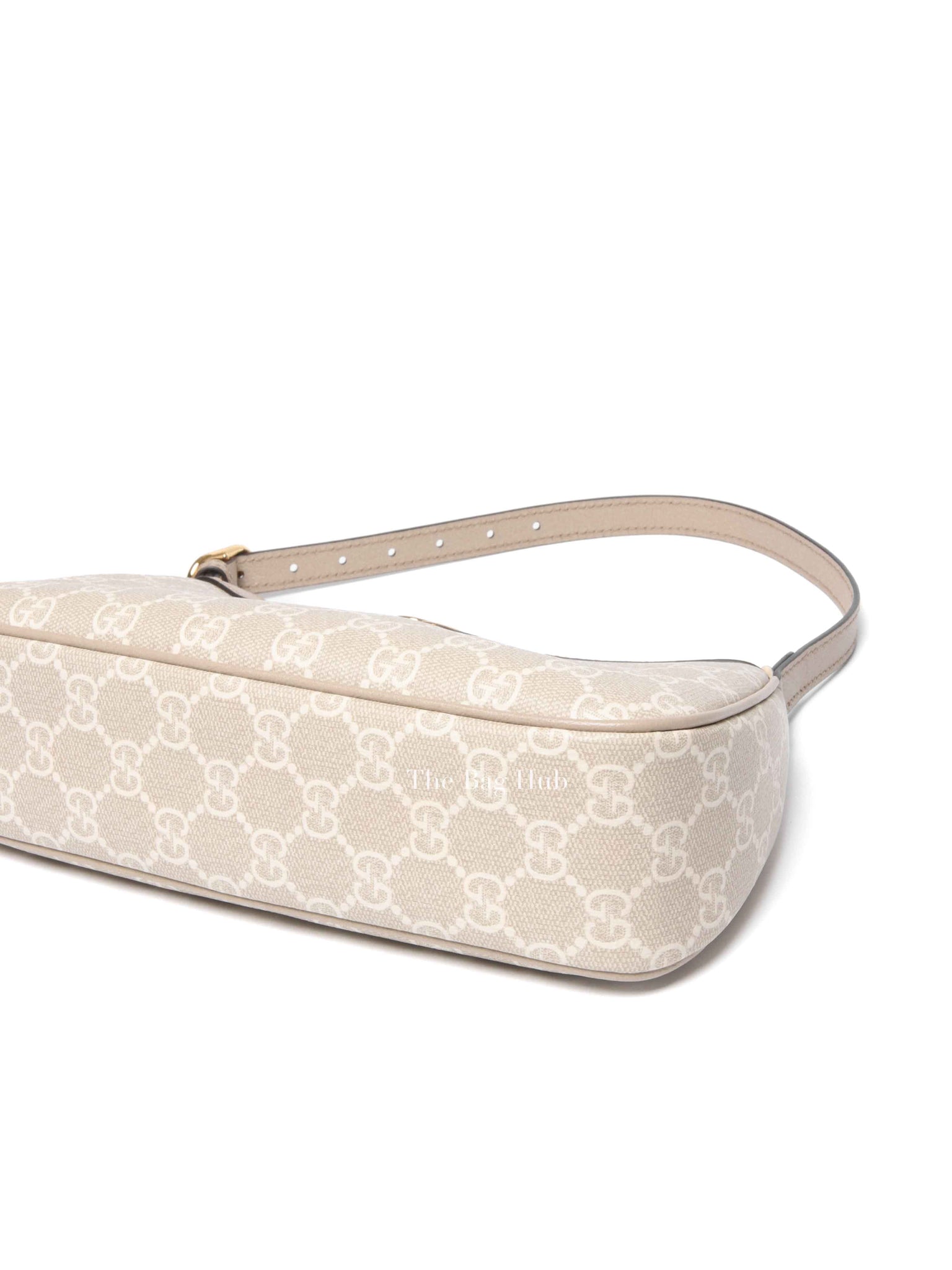 Gucci Beige/White GG Supreme Canvas Ophidia Small Shoulder Bag